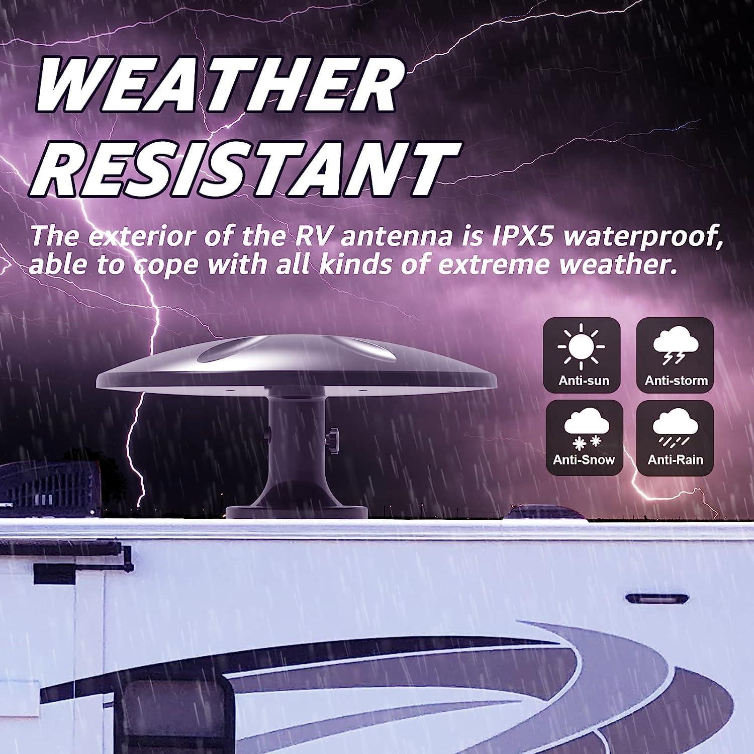 Antena de TV Exterior DTB RV2 360° Omni-Direccional 1.74kg