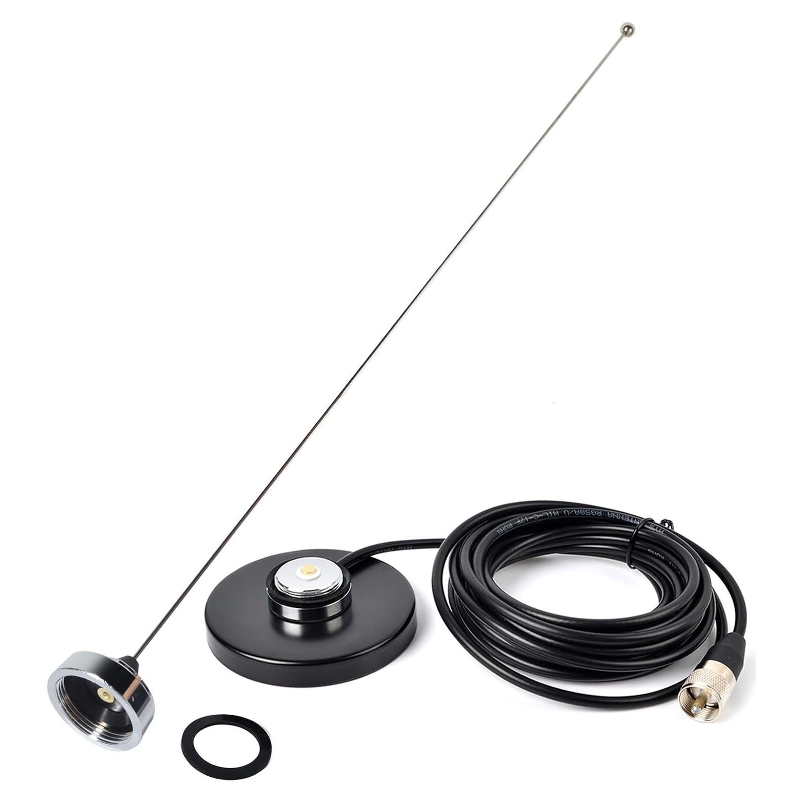 Antena VHF HYS 136-174MHz con Base Magnética NMO y Cable 5m