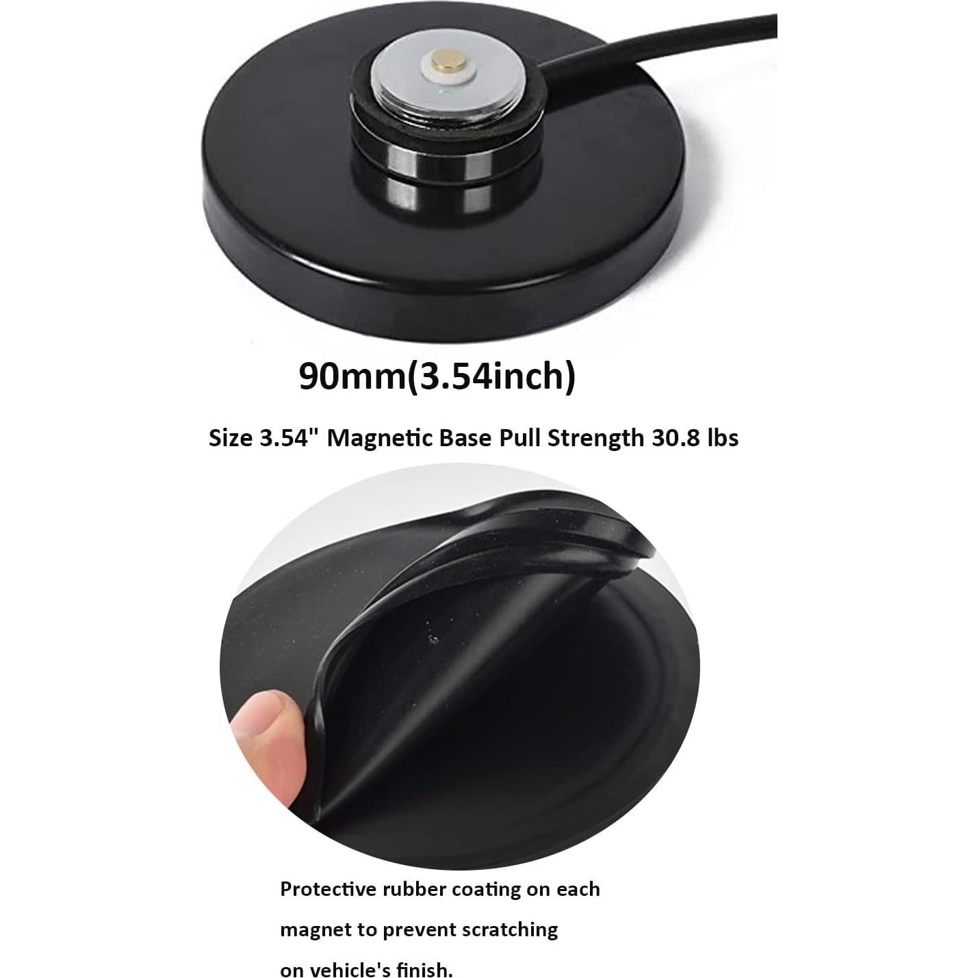 Antena VHF HYS 136-174MHz con Base Magnética NMO y Cable 5m