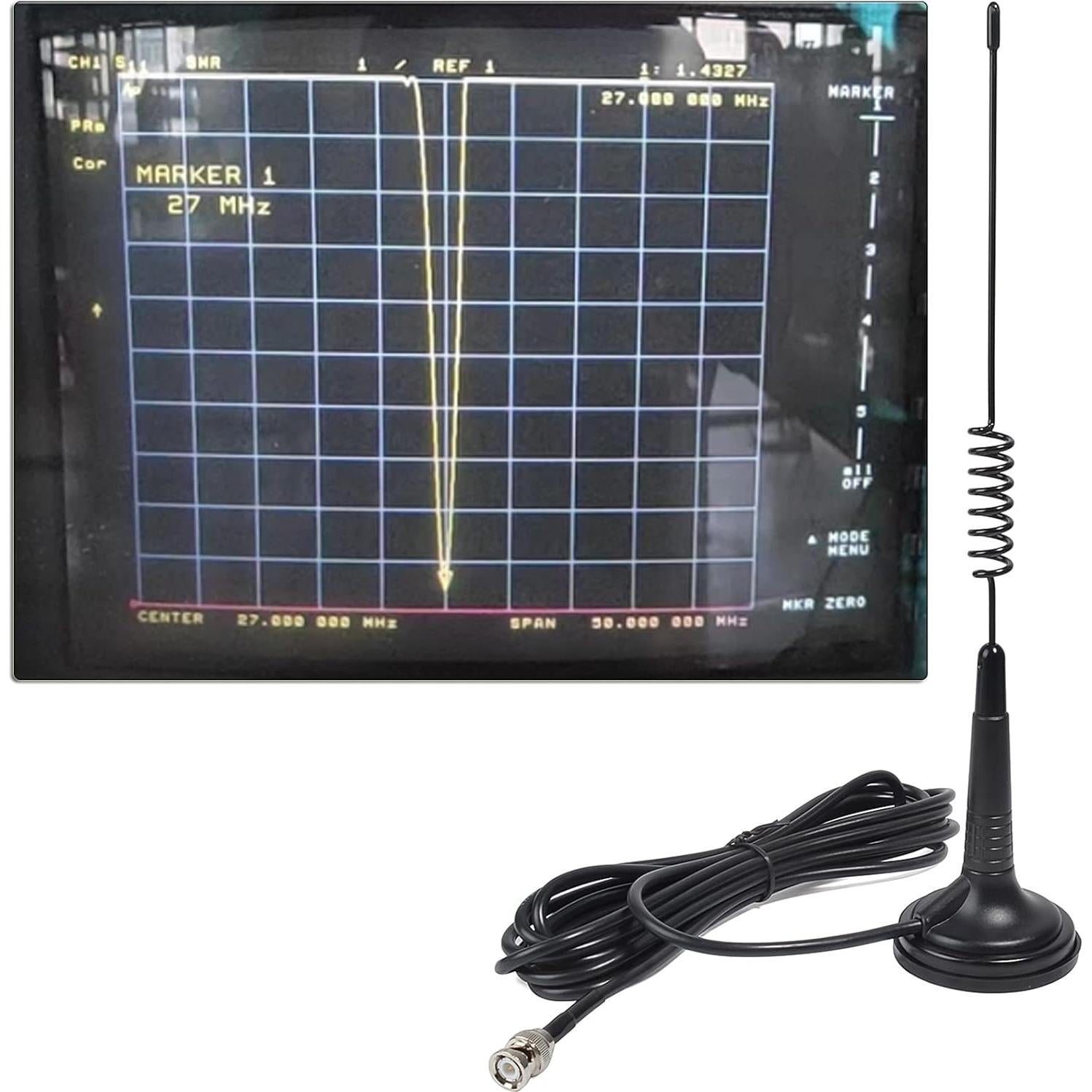 Antena CB HYS 27Mhz Magnética con Cable Coaxial 4m BNC