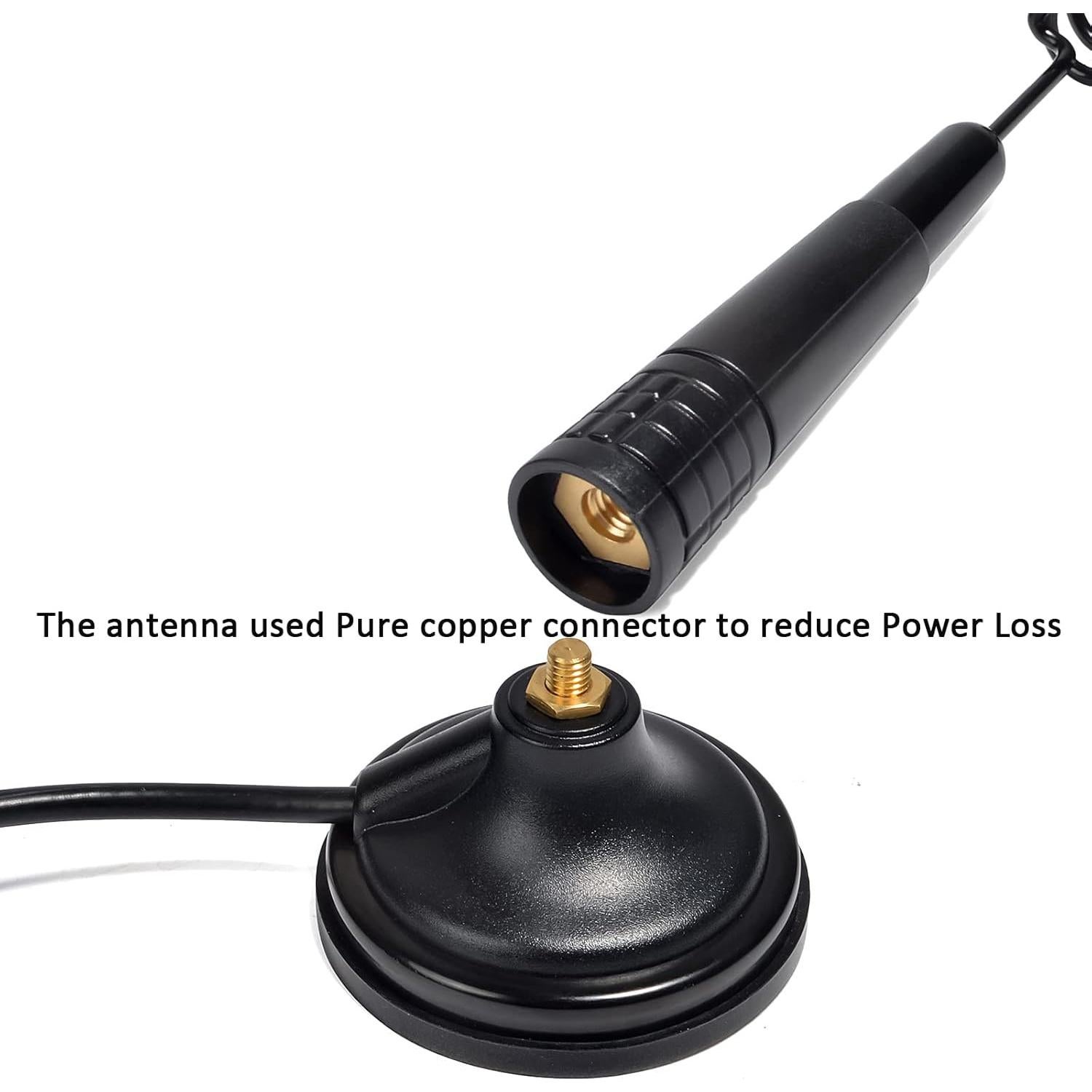 Antena CB HYS 27Mhz Magnética con Cable Coaxial 4m BNC