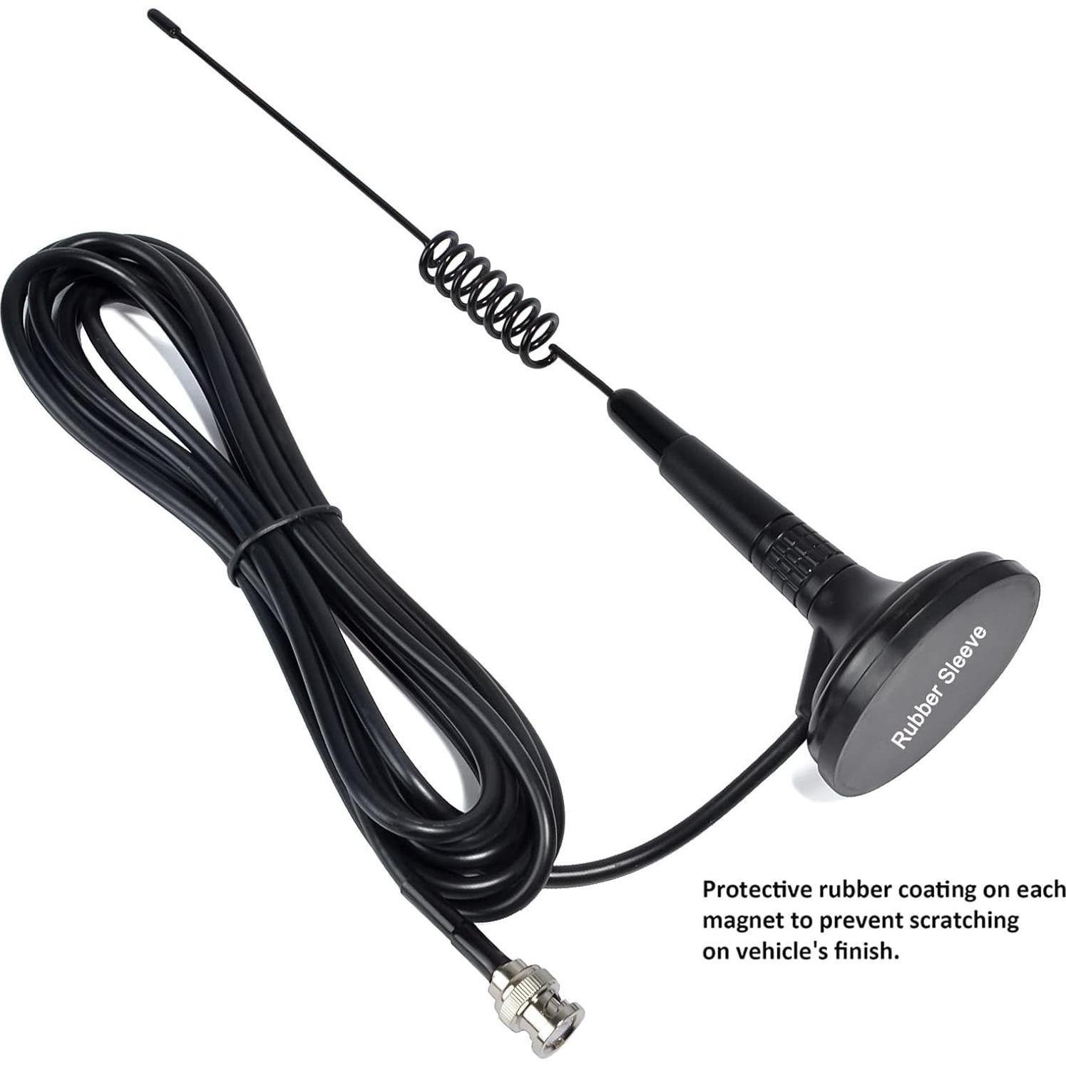 Antena CB HYS 27Mhz Magnética con Cable Coaxial 4m BNC