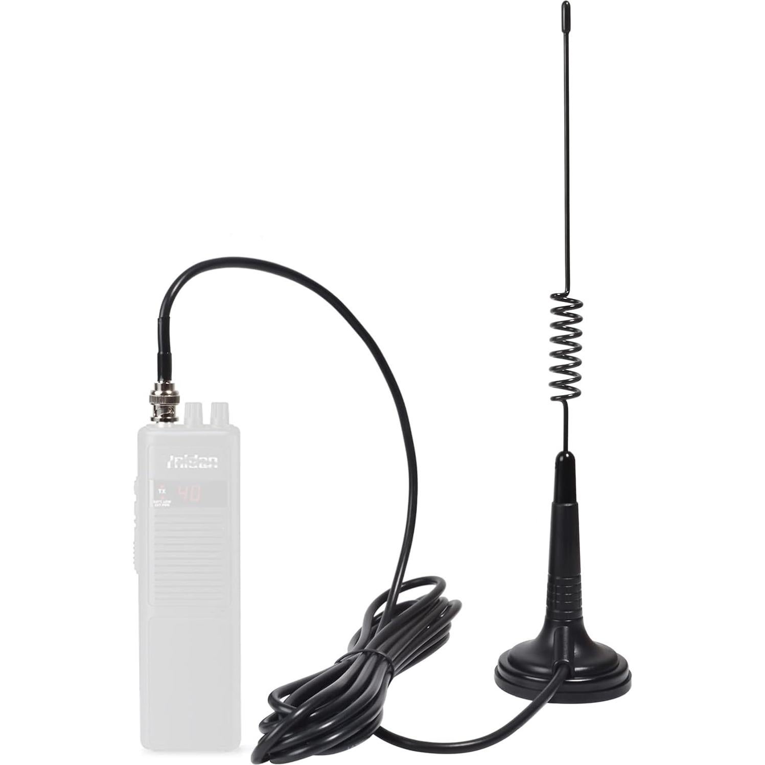 Antena CB HYS 27Mhz Magnética con Cable Coaxial 4m BNC
