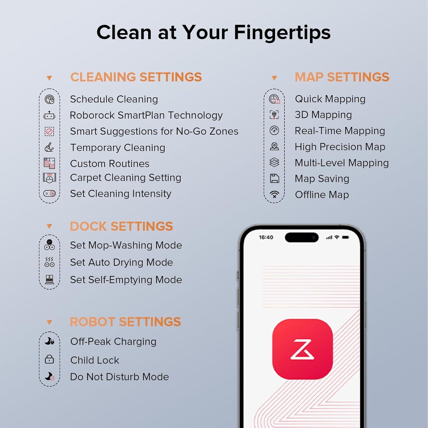 Robot Aspiradora Roborock Qrevo Edge S5A 17000Pa Negro