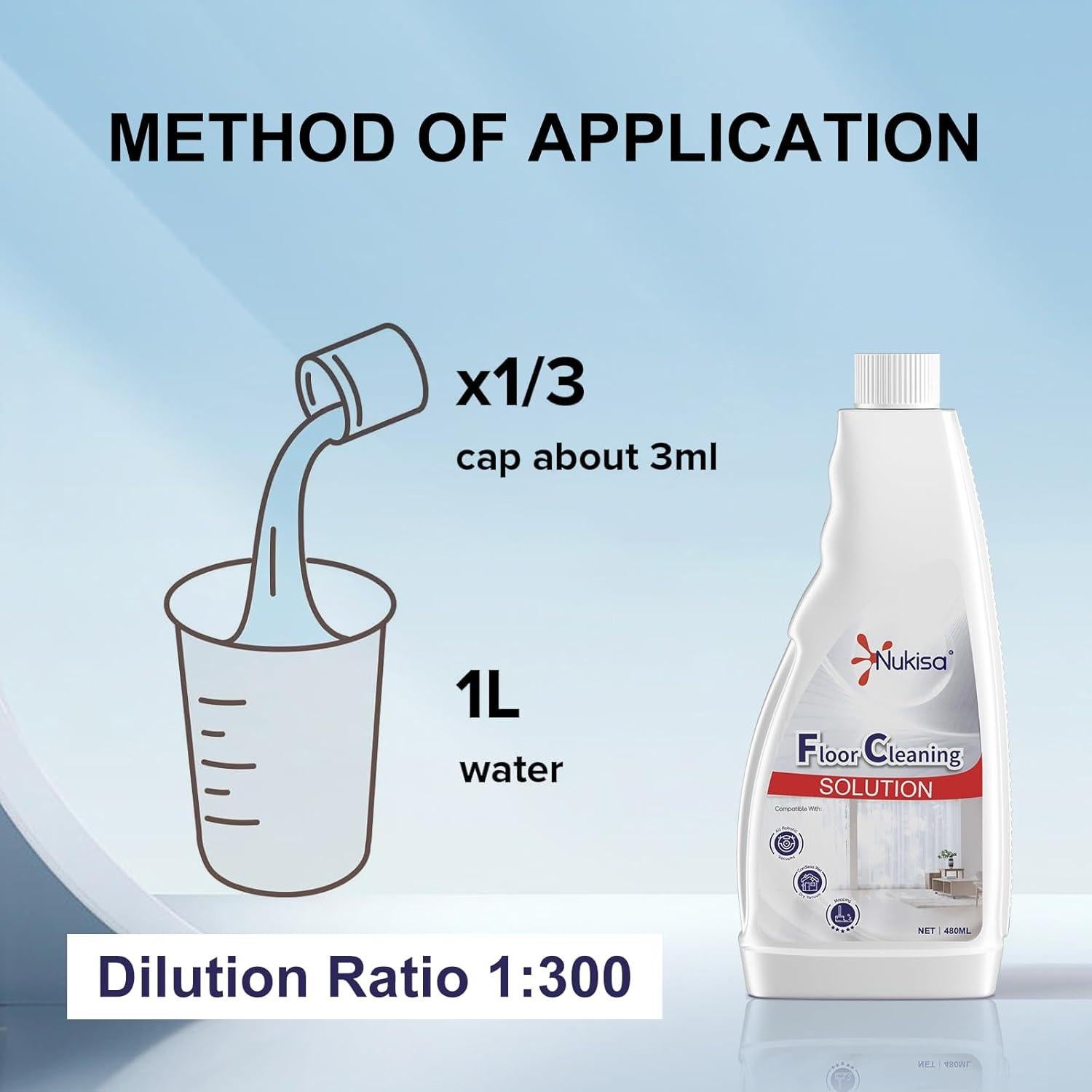 Solución de limpieza de pisos NUKISA 1000 ml aroma naranja