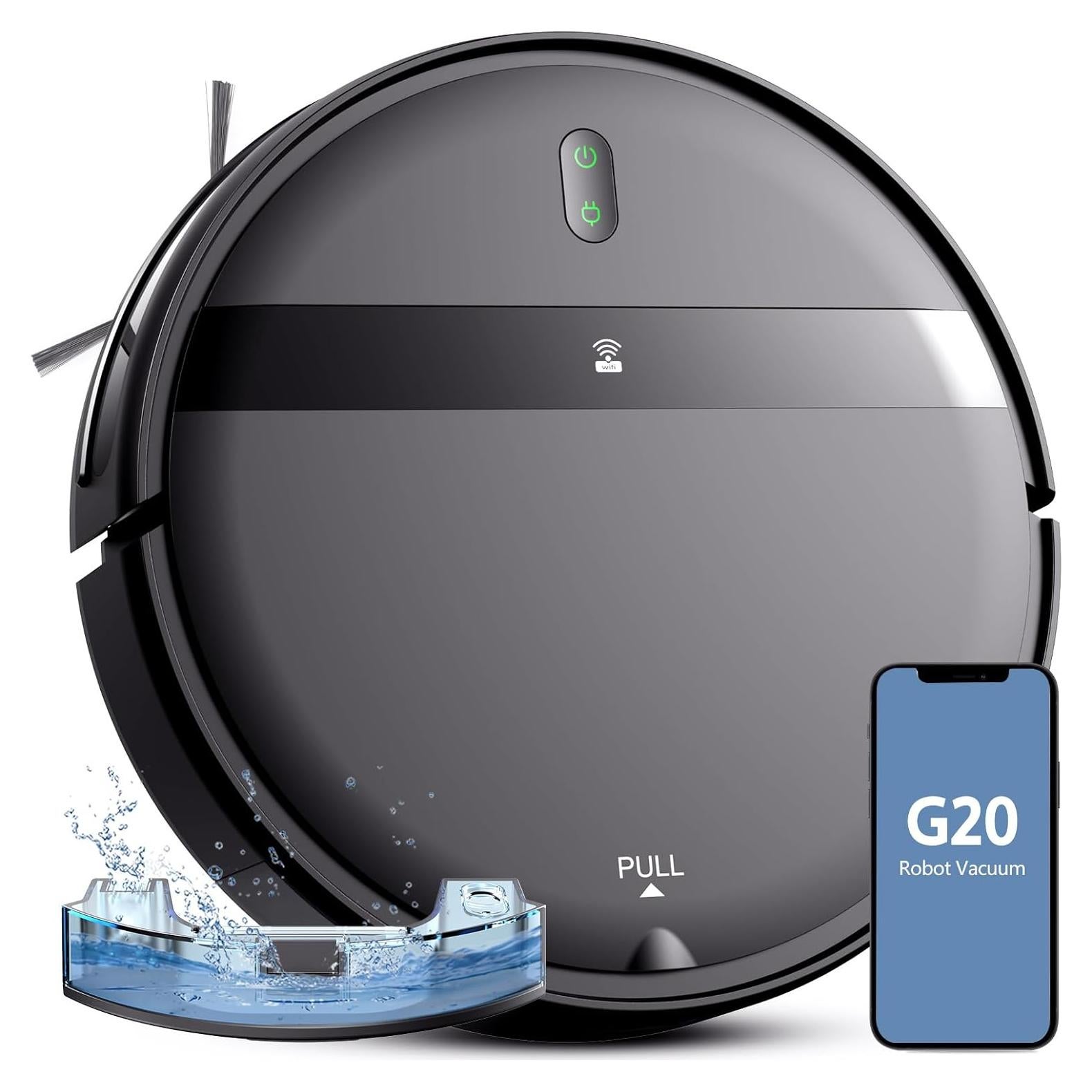 Aspiradora Robótica Kilgone G20 2-en-1 con Control WiFi y Mopa