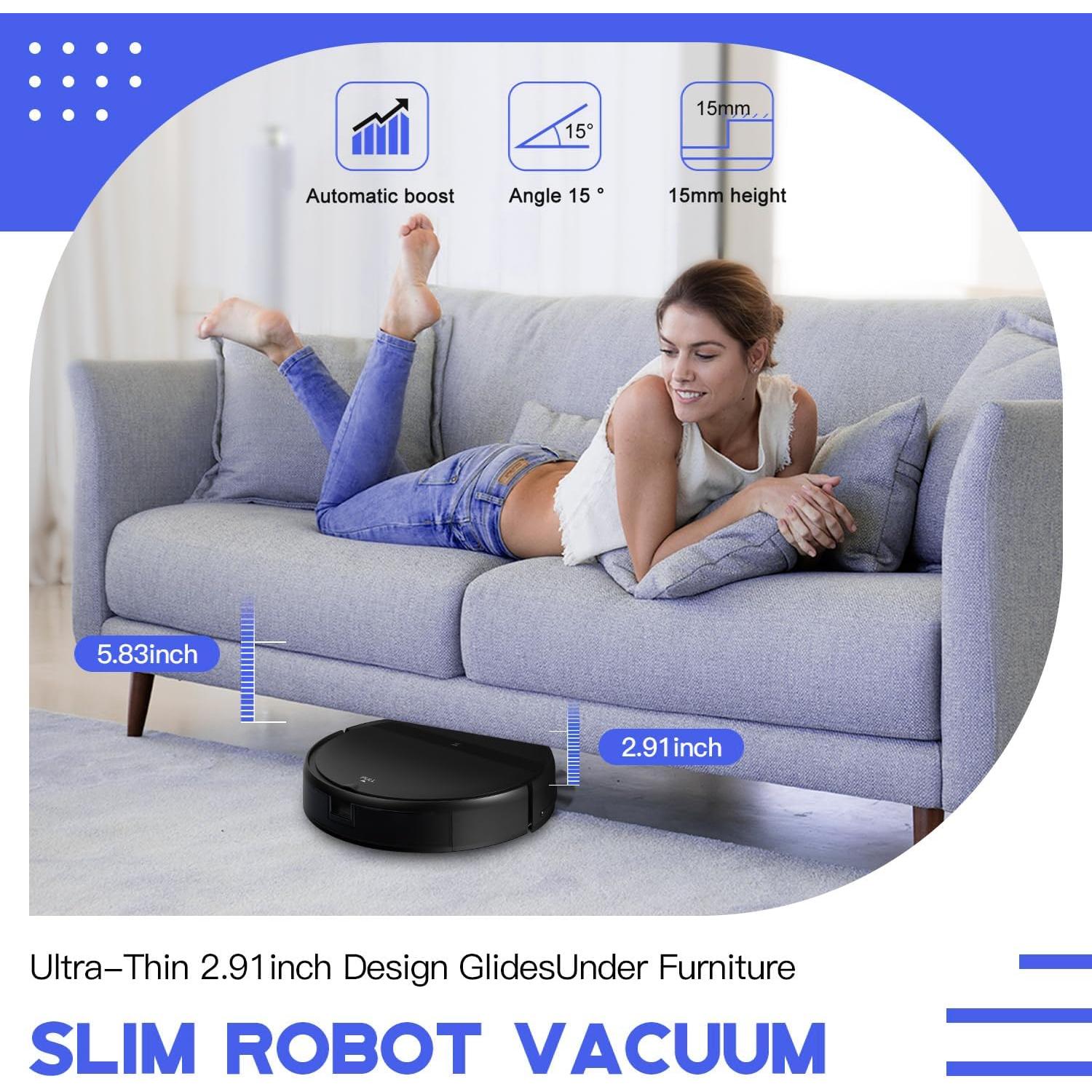 Aspiradora Robótica Kilgone G20 2-en-1 con Control WiFi y Mopa