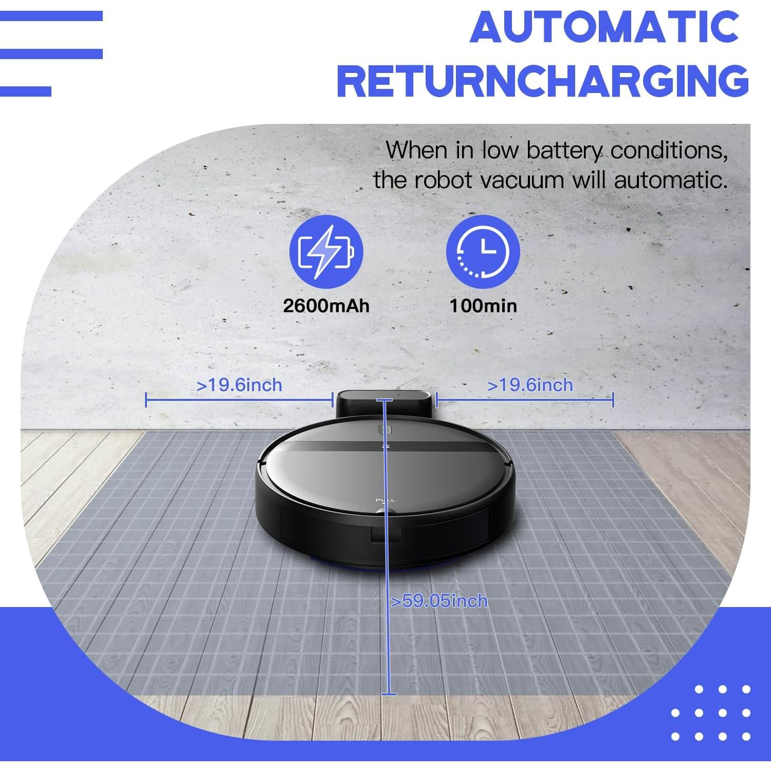 Aspiradora Robótica Kilgone G20 2-en-1 con Control WiFi y Mopa