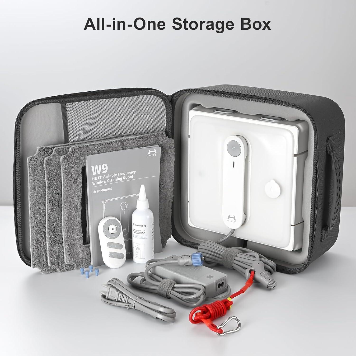 Robot Limpiador de Ventanas HUTT W9 con 3800Pa y 4 Rocíos