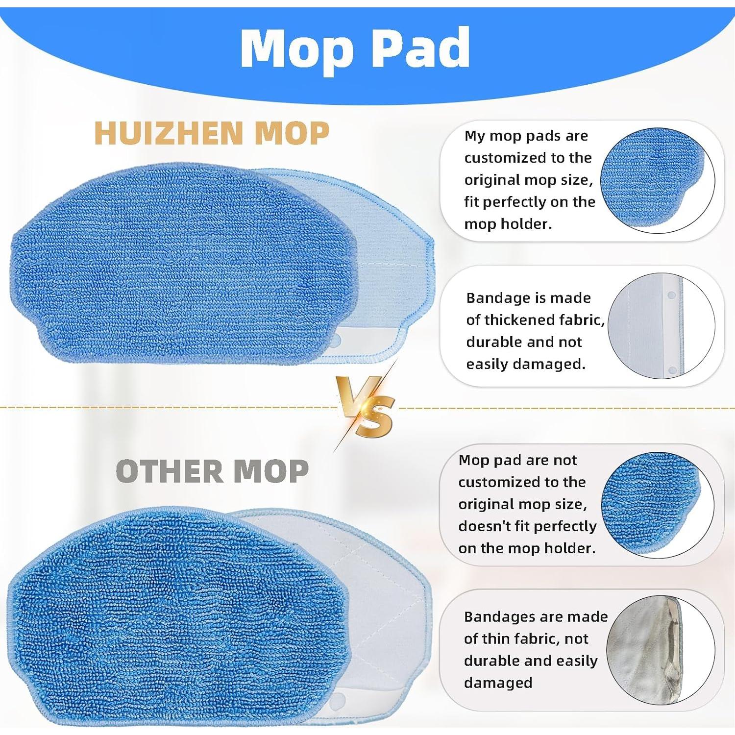 Piezas de Repuesto HUIZHEN para Robot Aspirador BR151 - 6 Cepillos, 4 Filtros, 4 Paños