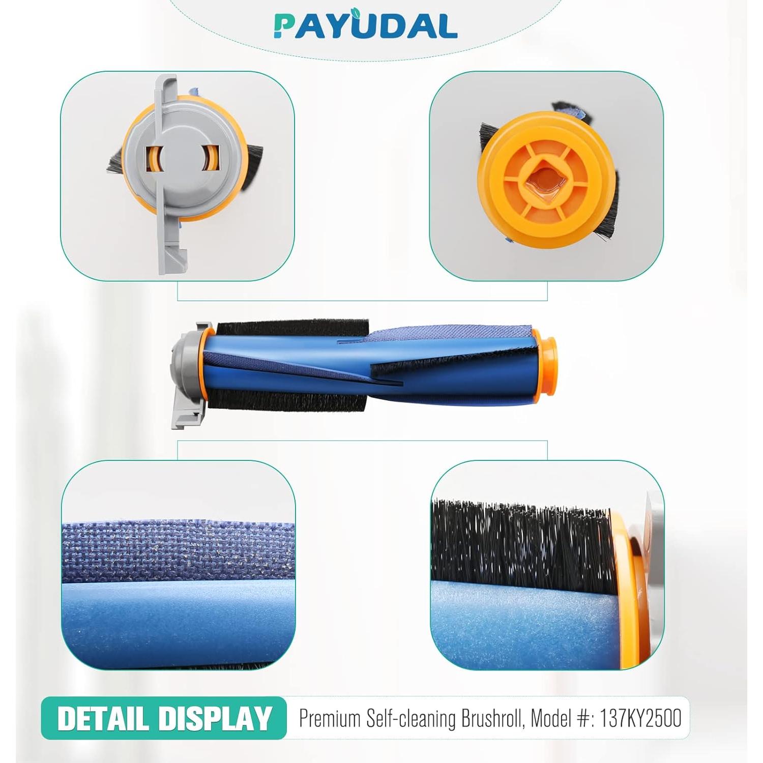 Replacement Parts for Shark AI AV2511AE AV2501S AV2610WA AV2501AE RV2502AE RV2610WA RV2520 AV2510 2-In-1 AI Ultra Robot Vacuum Cleaner Accessories Kits. Main Brush, HEPA Filter, Foam Filter,Side Brush