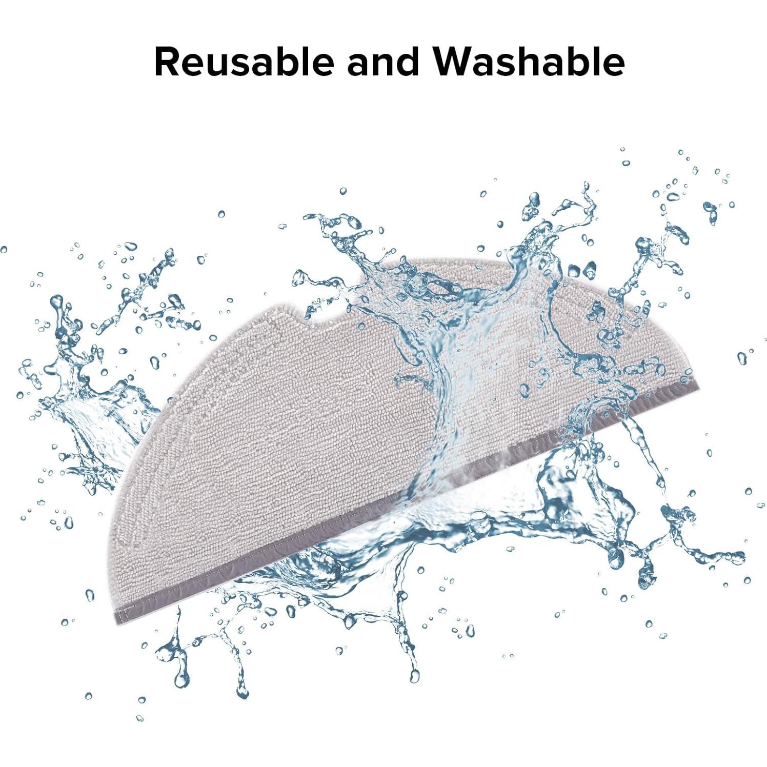 roborock Q8 Max Robot Vacuum and Mop Cleaner with 2Pcs Microfiber Mop Cloth Replacement Bundle