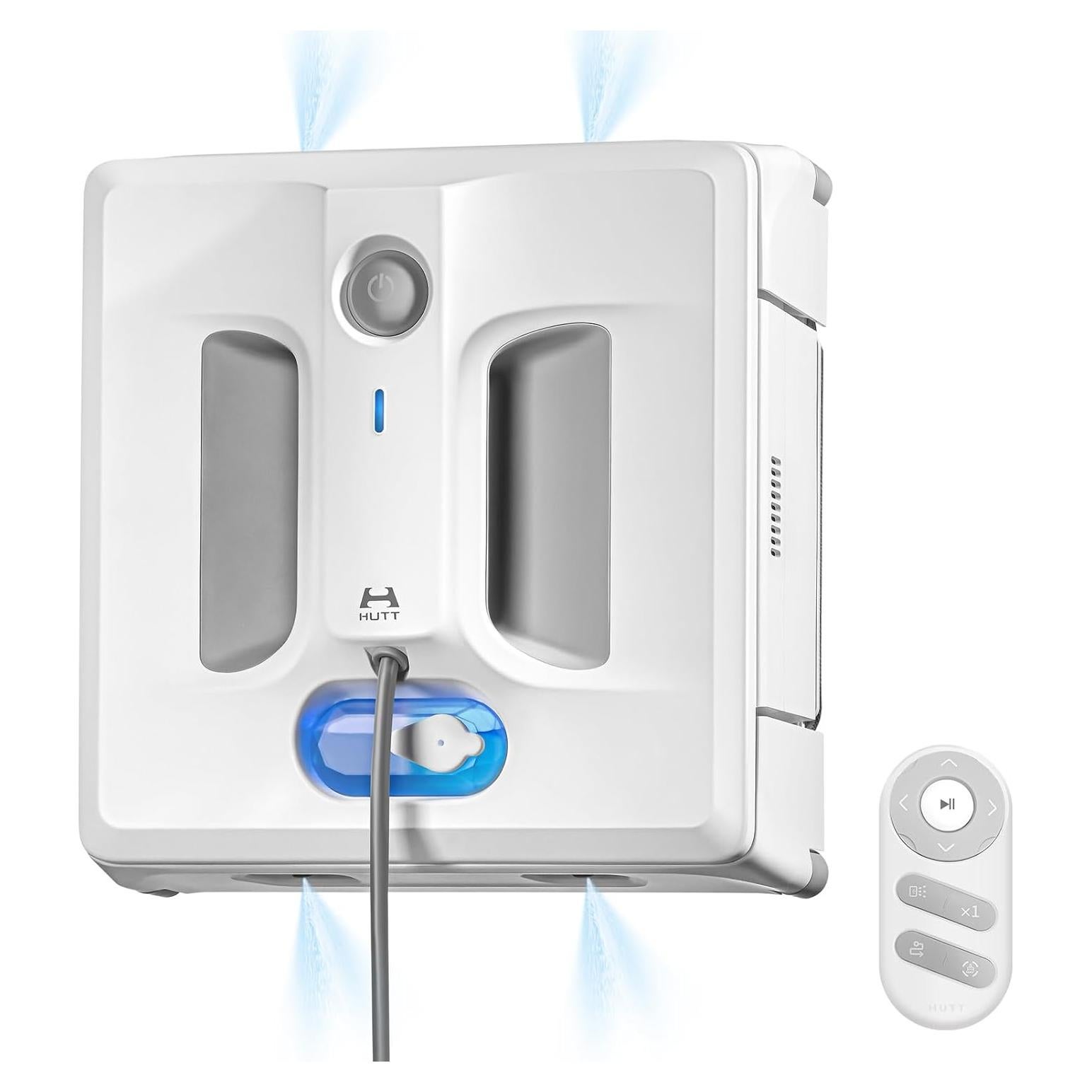 HUTT Auto Window Cleaning Robot A1, Upgraded 4 Water Spray & 6000PA High Suction Power Window Cleaner with Laser Sensor Detection, Perfect for High-Rise Windows, Tiles and Glass