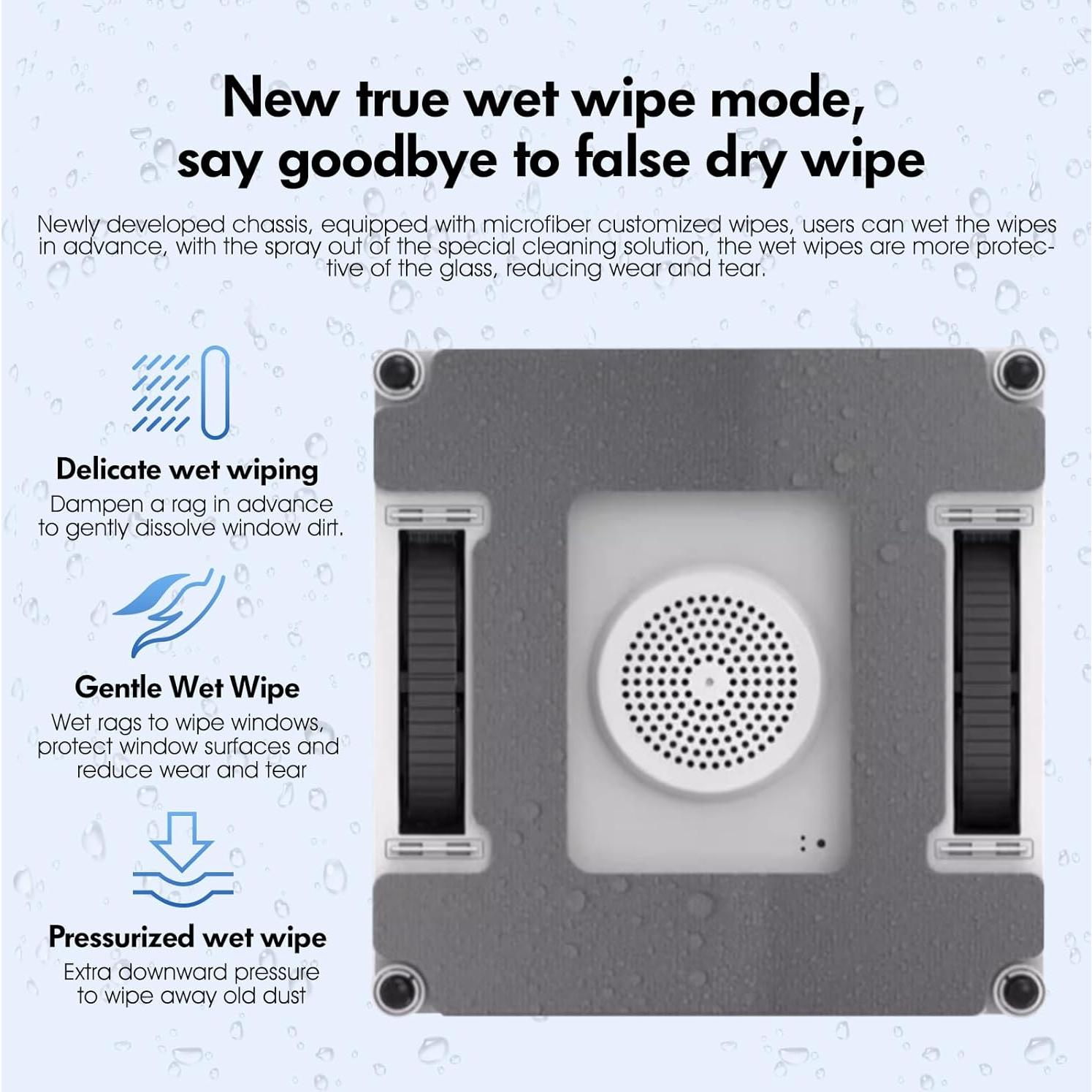 Robot Limpiador de Ventanas Jemyths YW703-FX 3500Pa 110ml