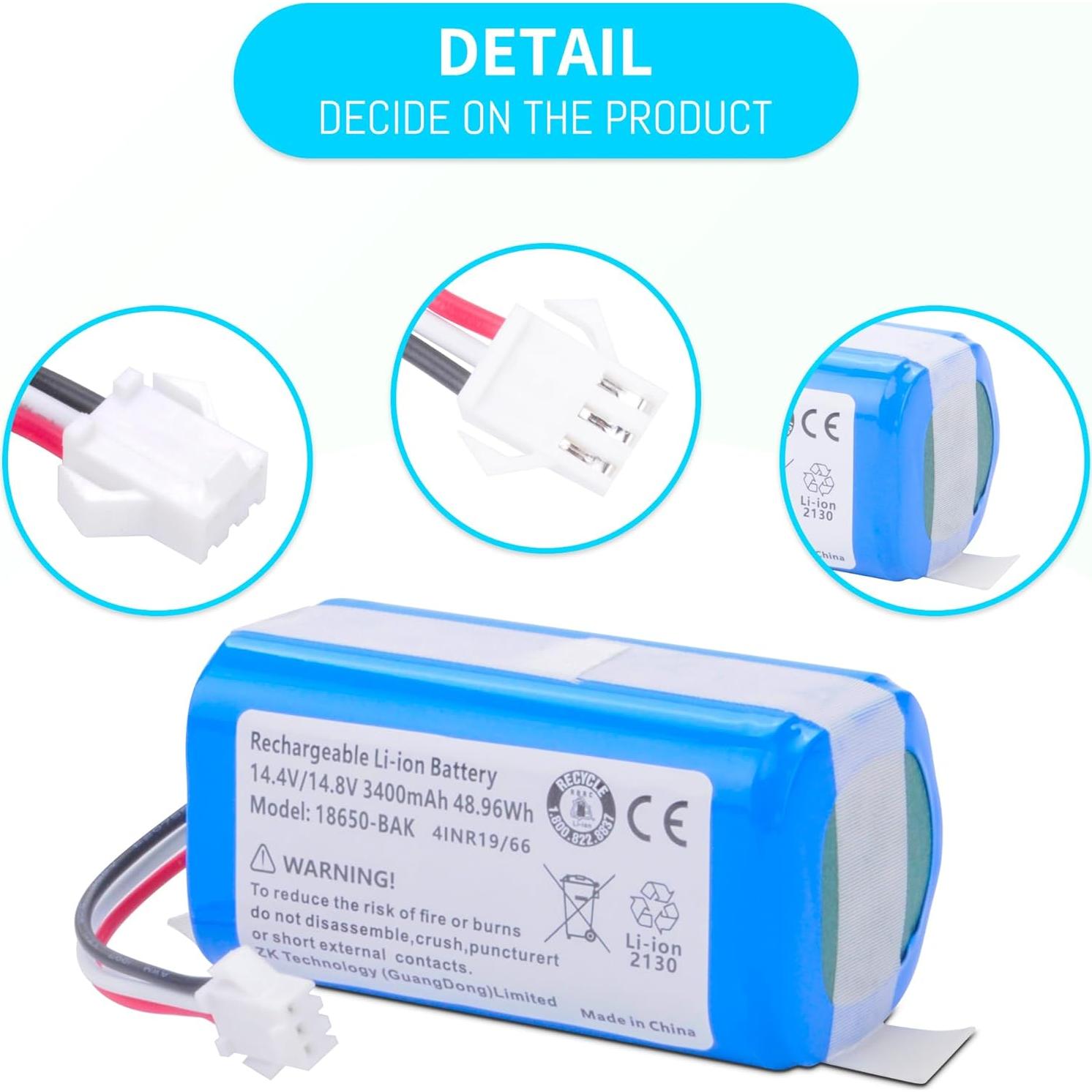 Batería de Reemplazo AIRROBO P20 14.4V 3400mAh Li-ion