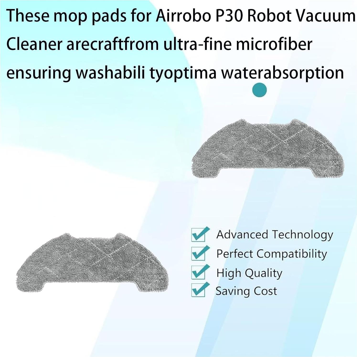 Kit de Repuestos para Aspiradora Robot Airrobo P30 - 1 Rodillo, 4 Cepillos, 4 Filtros HEPA, 2 Paños de Mopa