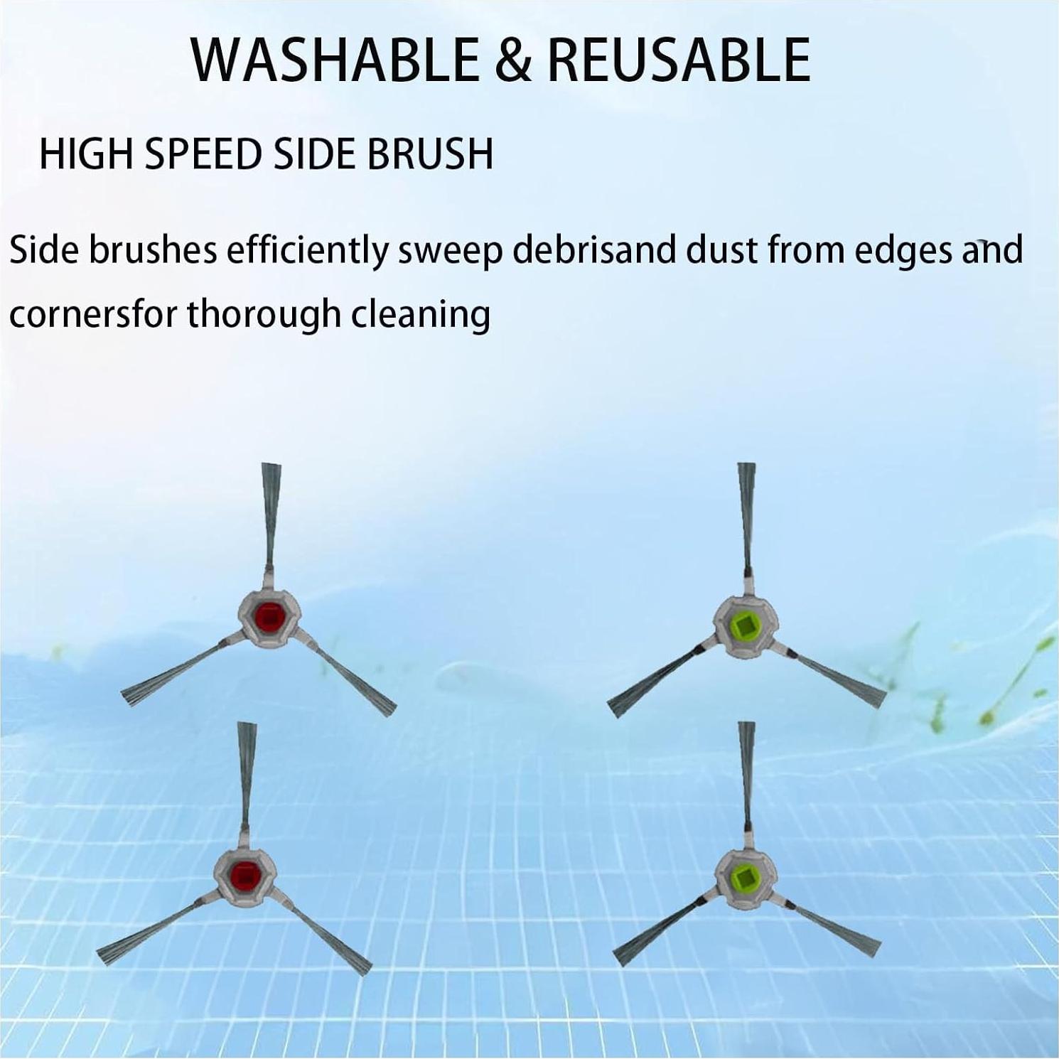 Kit de Repuestos para Aspiradora Robot Airrobo P30 - 1 Rodillo, 4 Cepillos, 4 Filtros HEPA, 2 Paños de Mopa