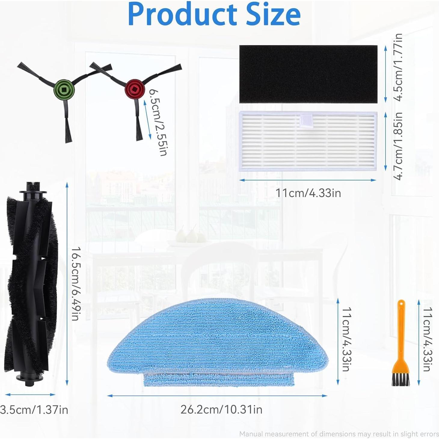 Kit de Repuesto 22 Piezas para Aspiradora Robótica Tikom L9000