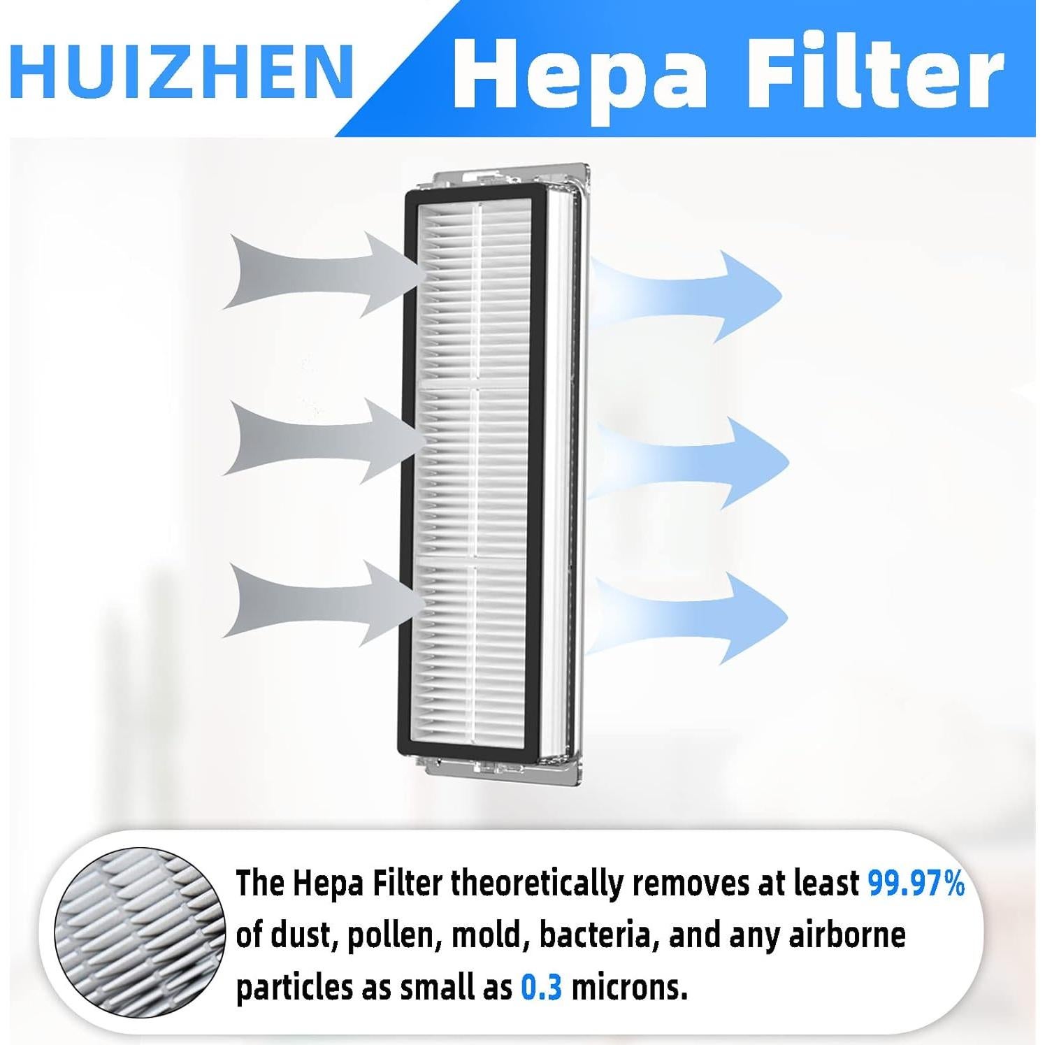 Kit de Repuestos HUIZHEN para Aspiradora Robot Dreametech D10 Plus - 18 Piezas