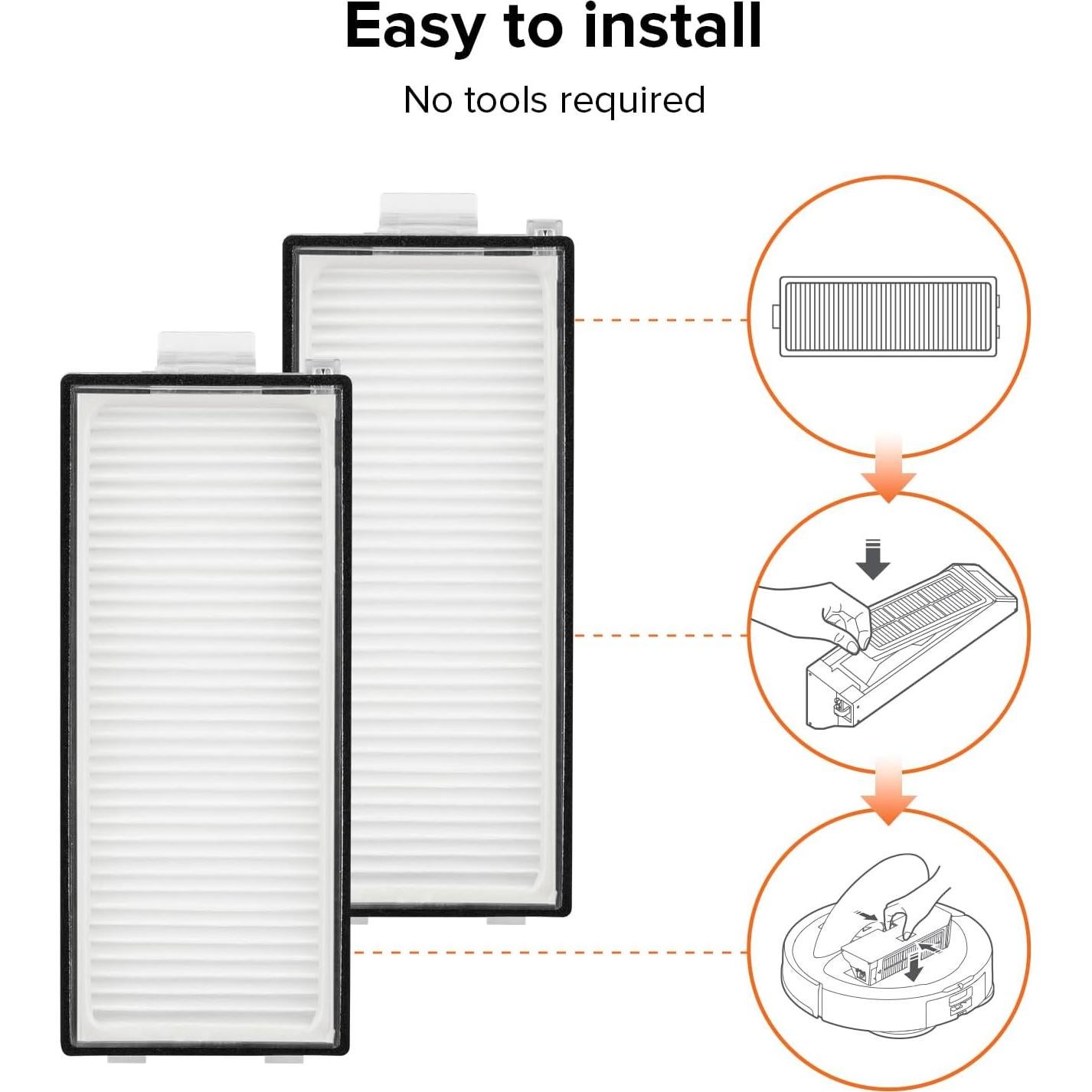 Filtro Lavable Roborock Qrevo Master Slim Saros Z70 - 2 Piezas