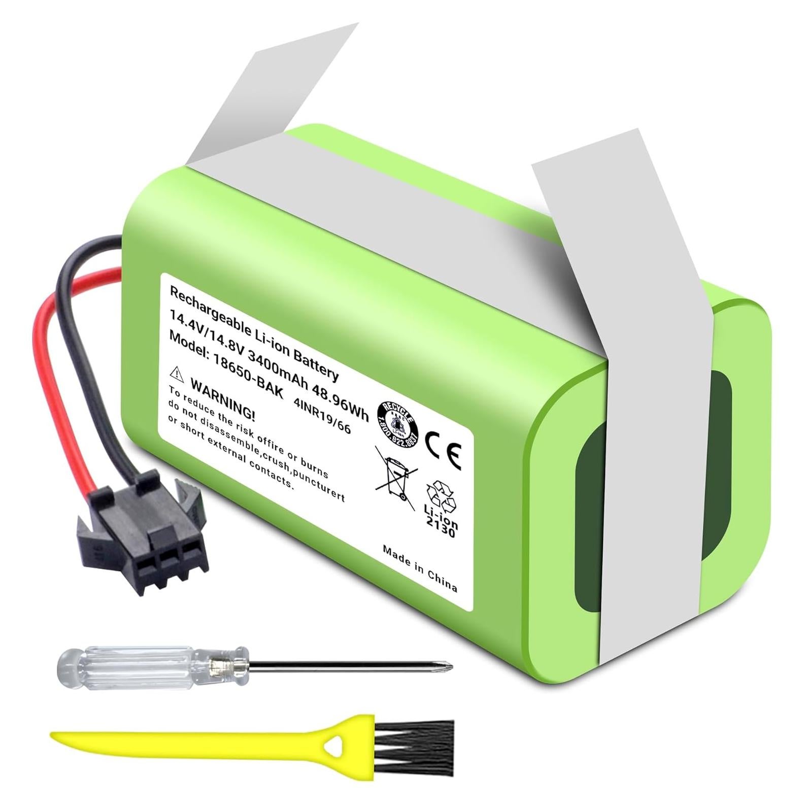 3400Mah Battery for Lefant M210 M210B M210P M213 M213S Series Robot Vacuum Cleaner 14.4V 36.3Wh with Installation Tools Vacuums Lithium Ion Batteria Replacement New