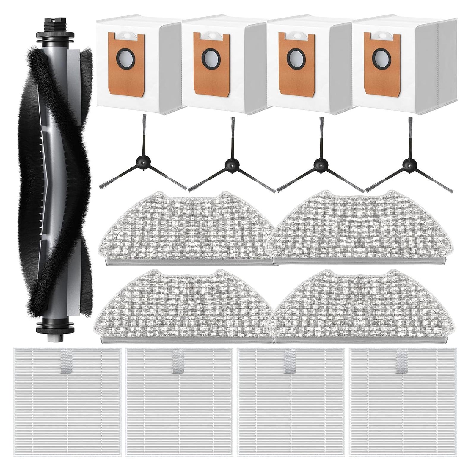 Accesorios para Aspiradora Robótica Airrobo T20+ - 1 Cepillo, 4 Filtros HEPA, 4 Paños de Mopa