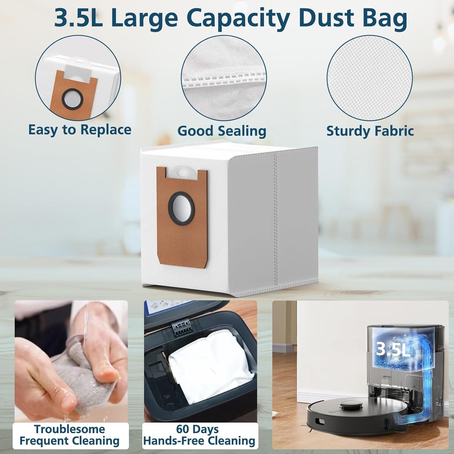 Accesorios para Aspiradora Robótica Airrobo T20+ - 1 Cepillo, 4 Filtros HEPA, 4 Paños de Mopa