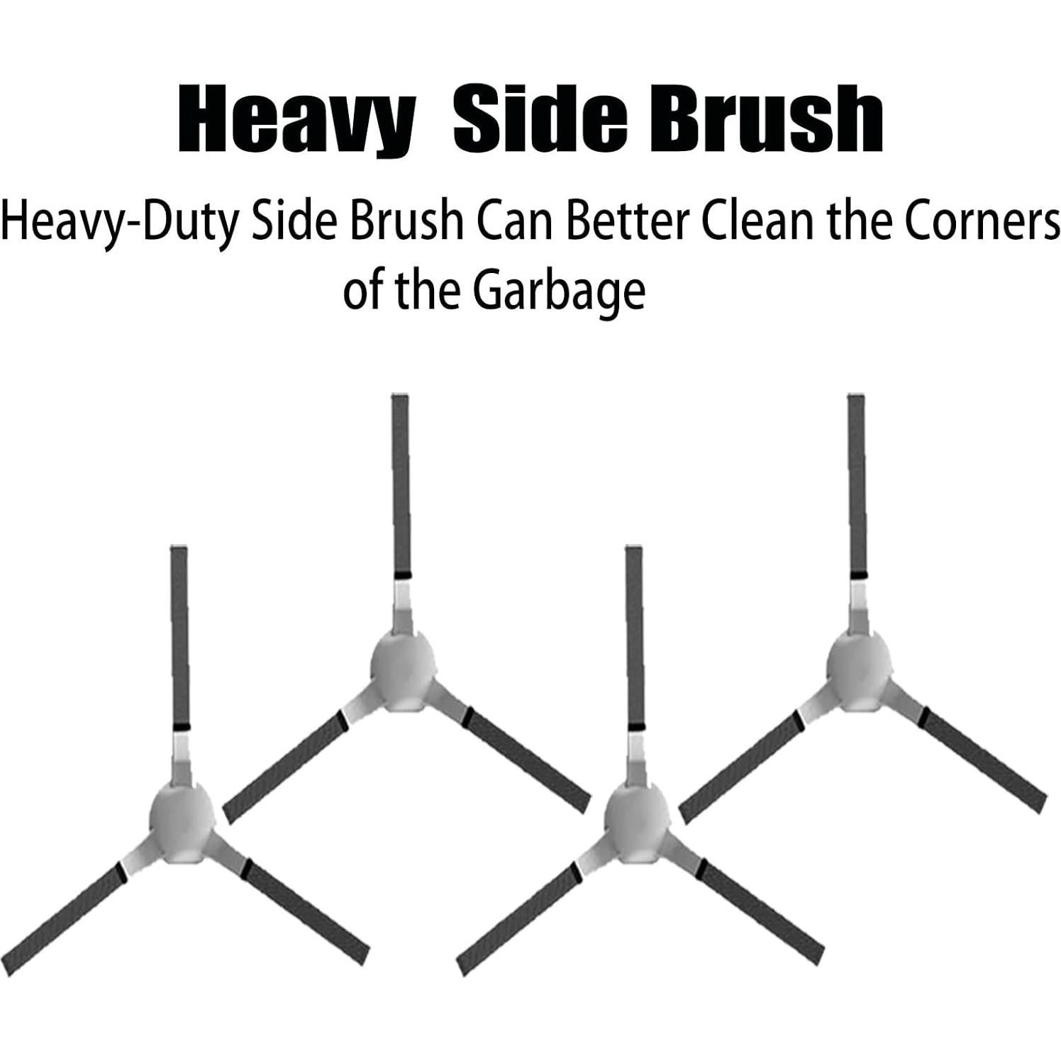 Accesorios de Repuesto para Aspiradora Robot Giomre/Loorow AT800 - 1 Cepillo Principal, 4 Laterales, 3 Filtros HEPA, 3 Paños, 3 Bolsas