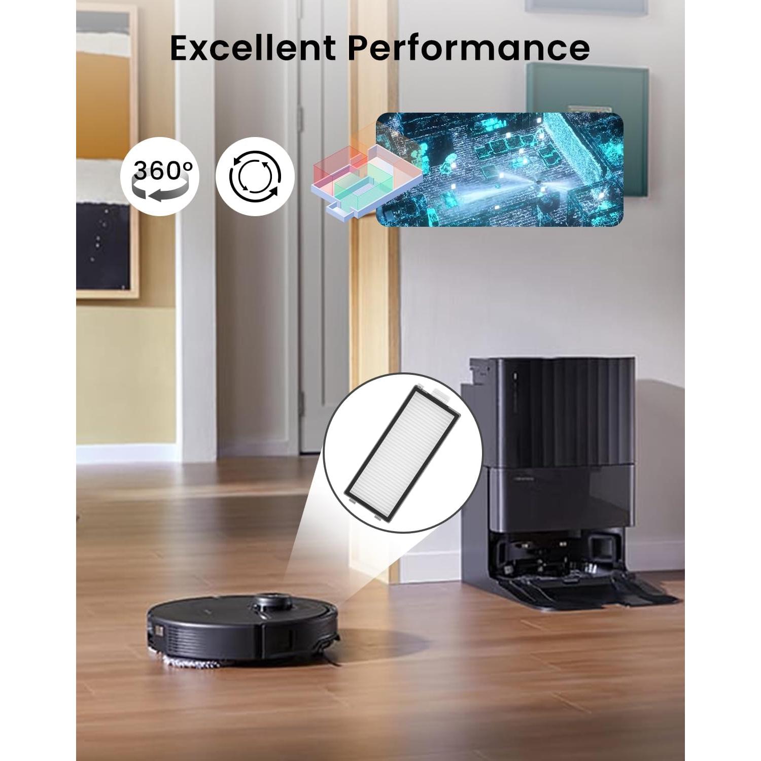4 Filtros HEPA Rrochio para Roborock Qrevo Master y Slim