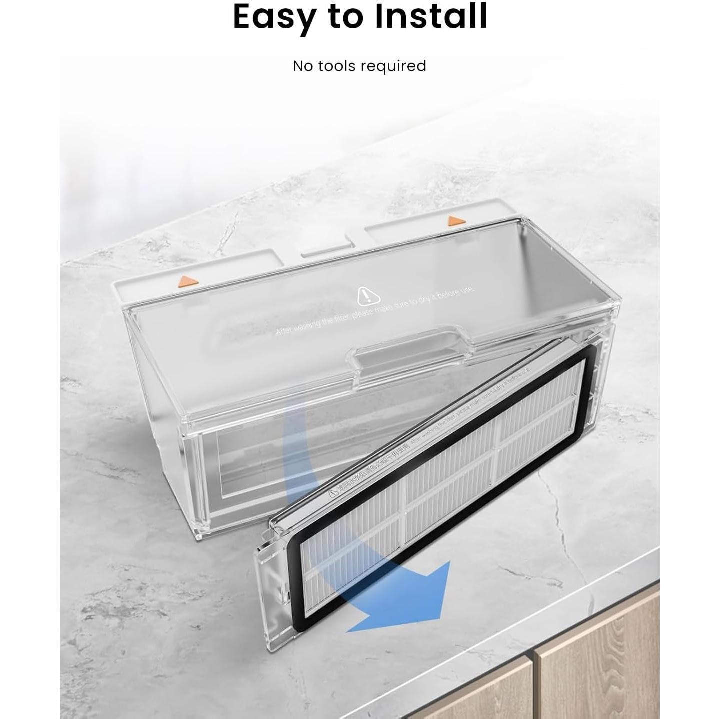 4 Filtros HEPA Rrochio para Roborock Qrevo Master y Slim