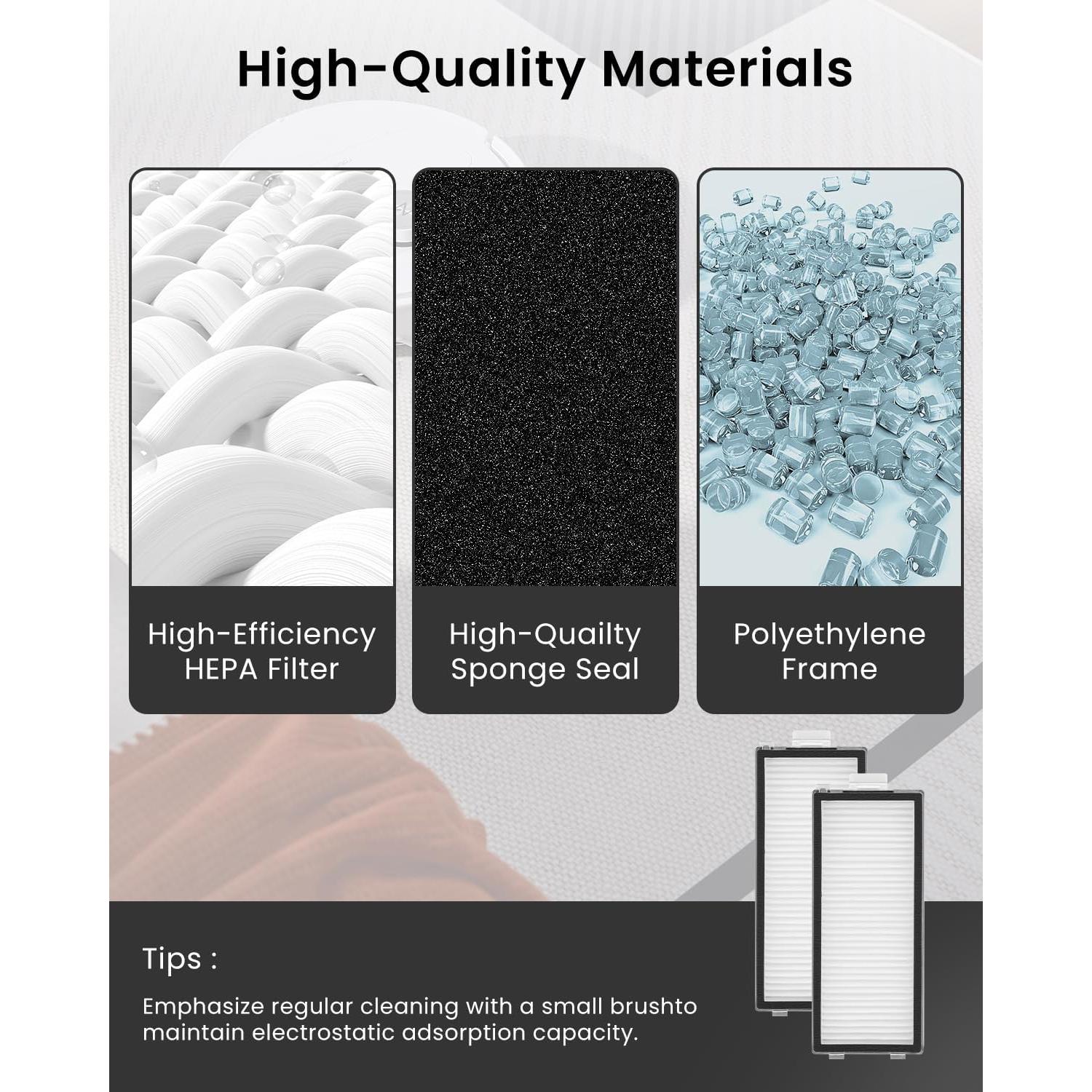 4 Filtros HEPA Rrochio para Roborock Qrevo Master y Slim