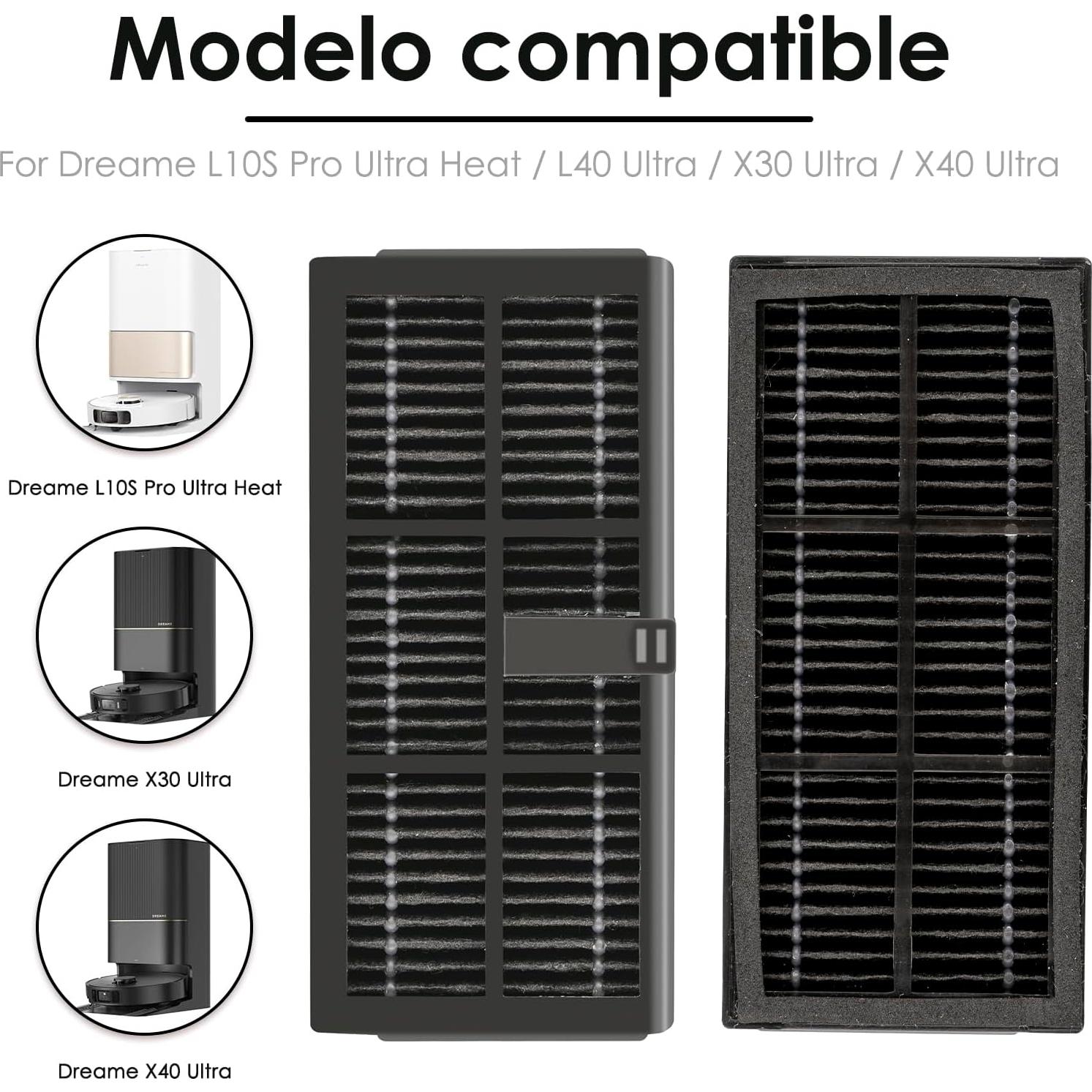 Filtro HEPA de Reemplazo BRUVISH para Aspiradora Robot X40 Ultra - 3 Piezas