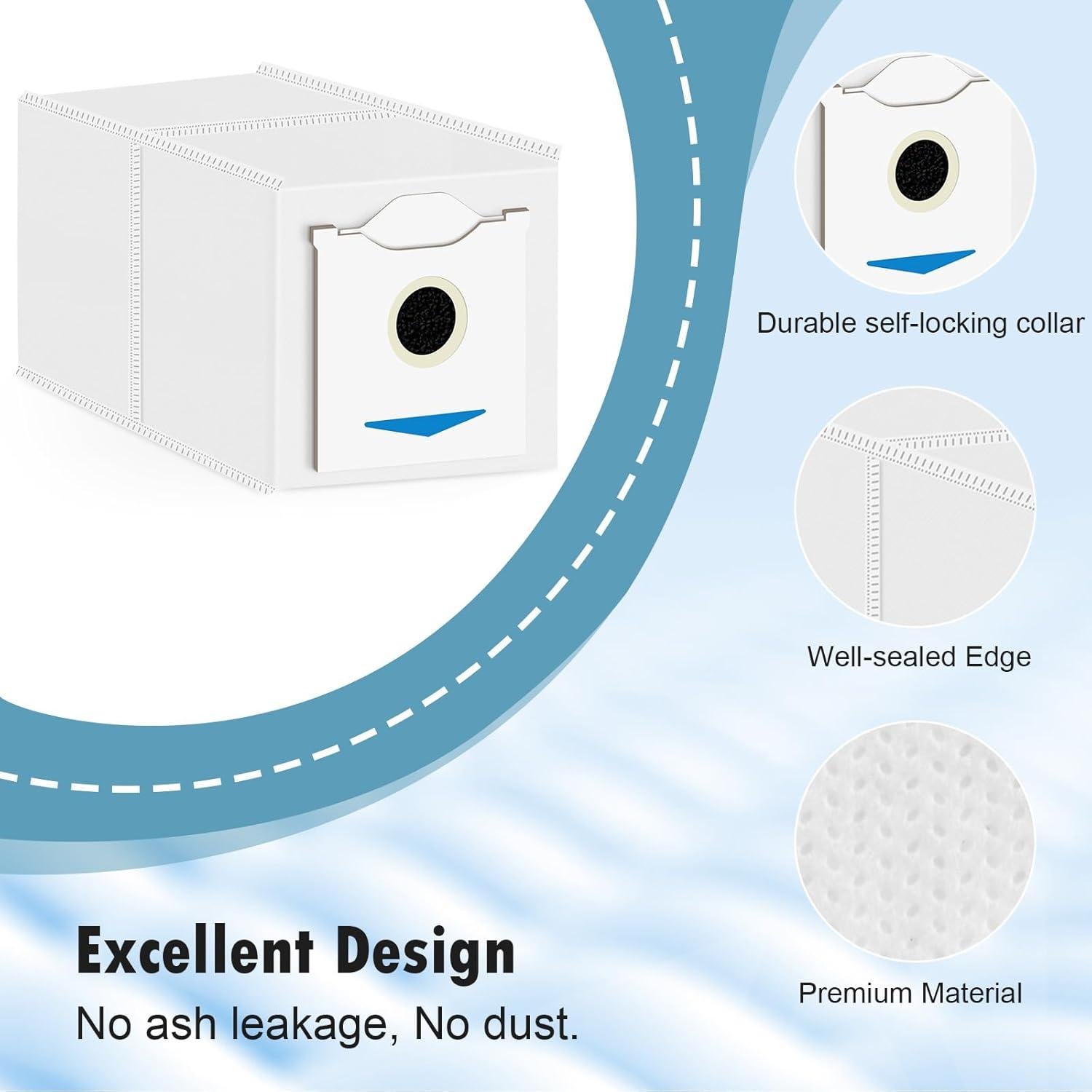 10 Bolsas de Polvo DrFlito N30 para Aspiradora ECOVACS