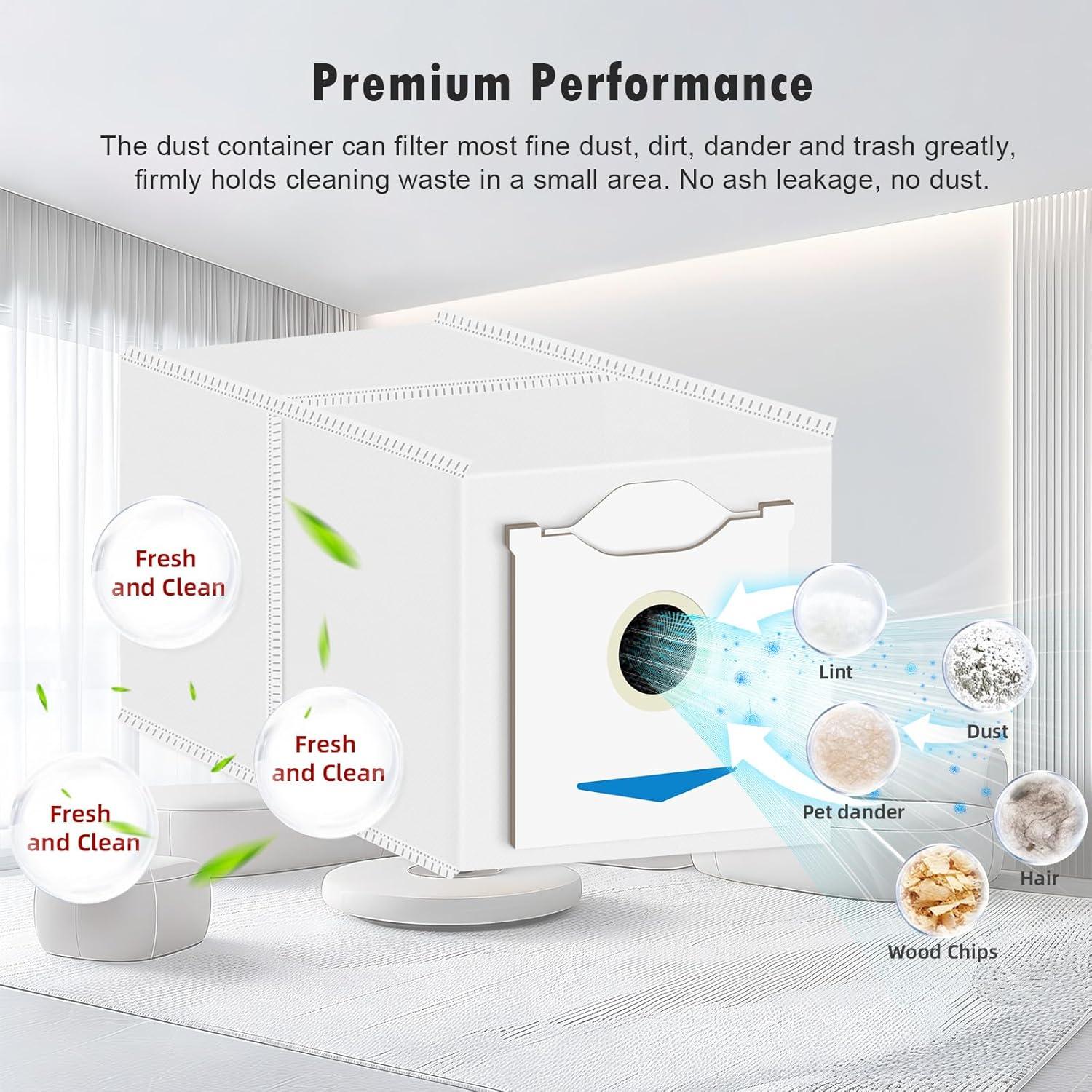 10 Bolsas de Polvo DrFlito N30 para Aspiradora ECOVACS