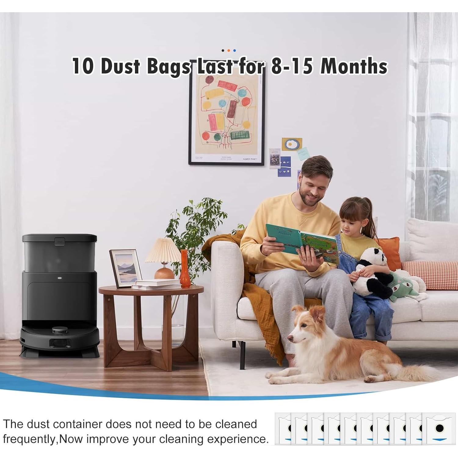 10 Bolsas de Polvo DrFlito N30 para Aspiradora ECOVACS