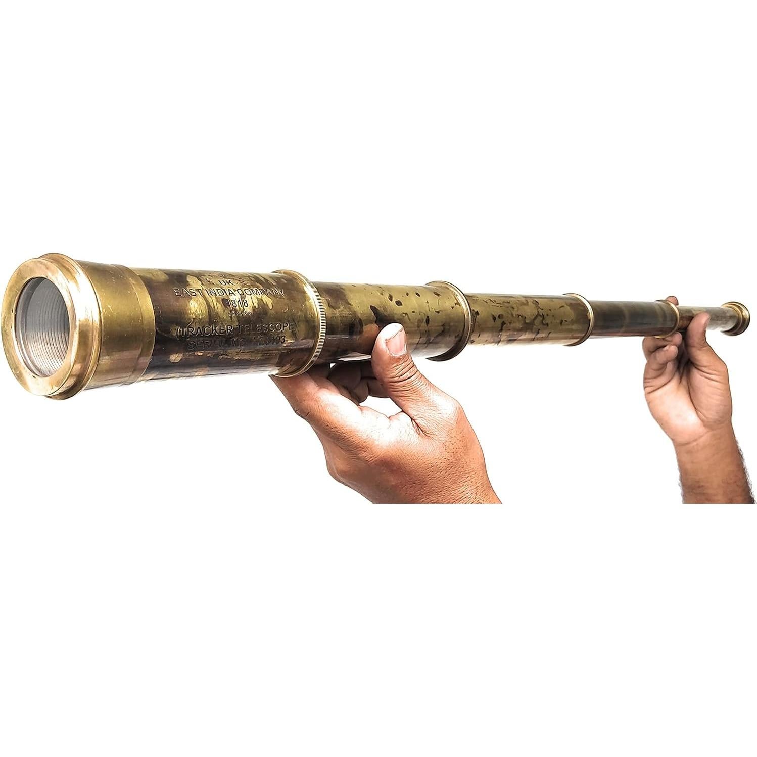 Telescopio de Bronce Vintage Aladean 81 cm con Zoom Óptico