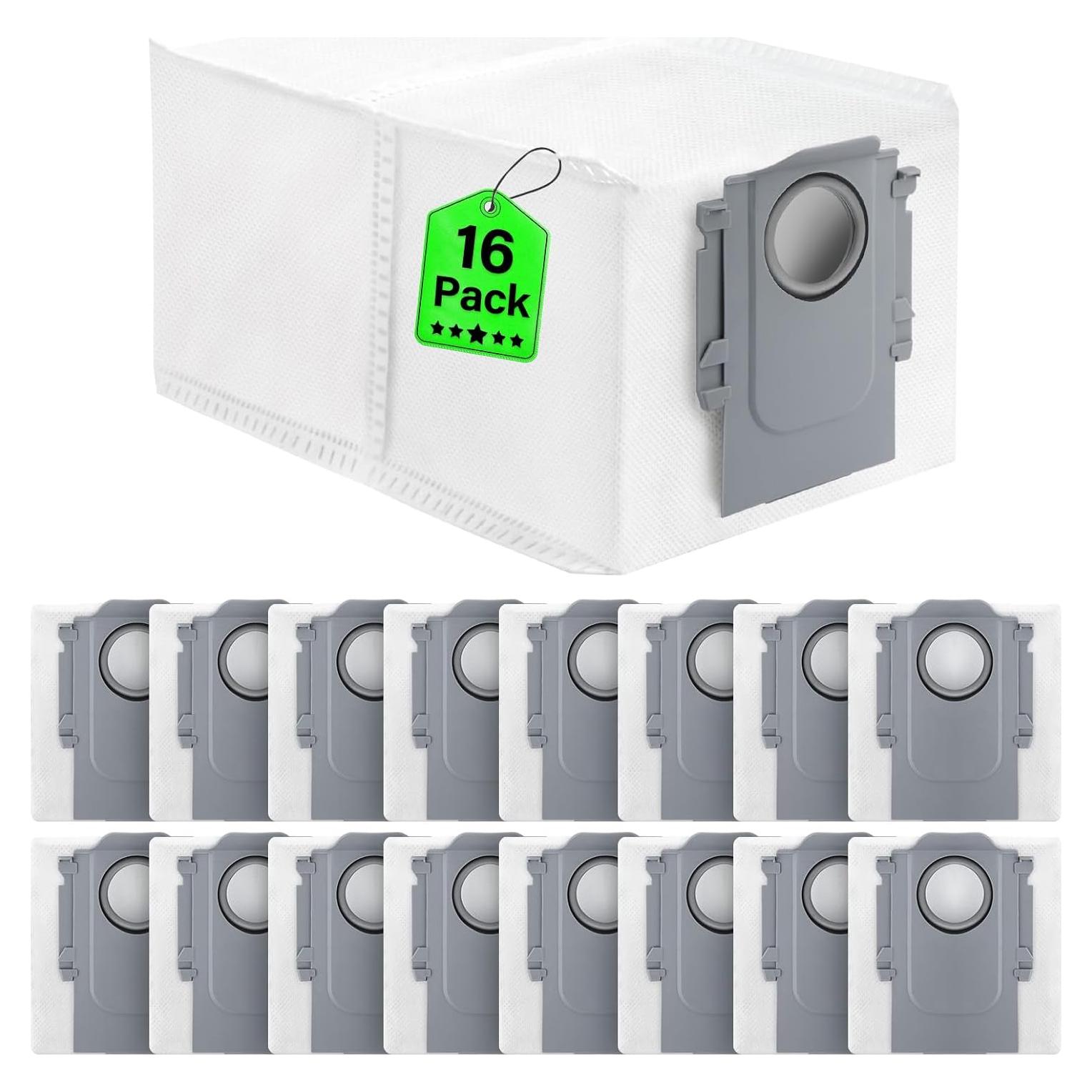 Bolsas de Polvo Desechables Ucoolbe para Roborock S8 - 16 Paquetes