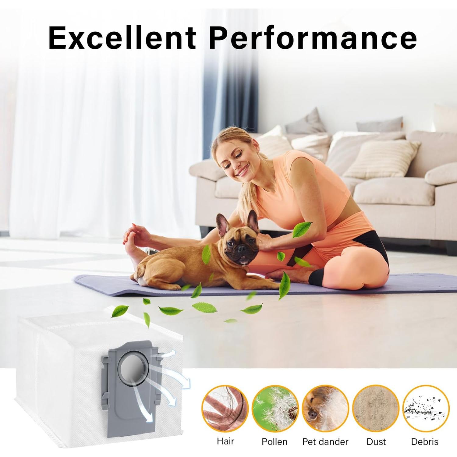 Bolsas de Polvo Desechables Ucoolbe para Roborock S8 - 16 Paquetes