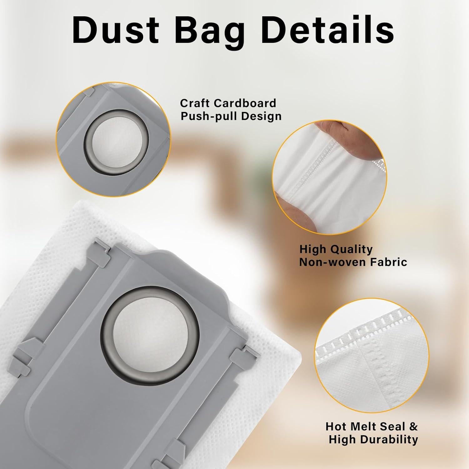 Bolsas de Polvo Desechables Ucoolbe para Roborock S8 - 16 Paquetes