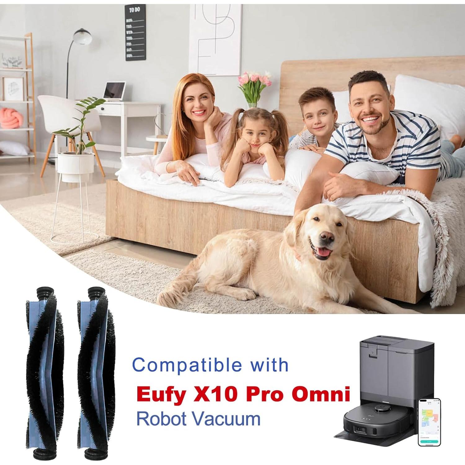 Cepillos Rodantes de Repuesto Eufy X10 Pro Omni - 2 Piezas