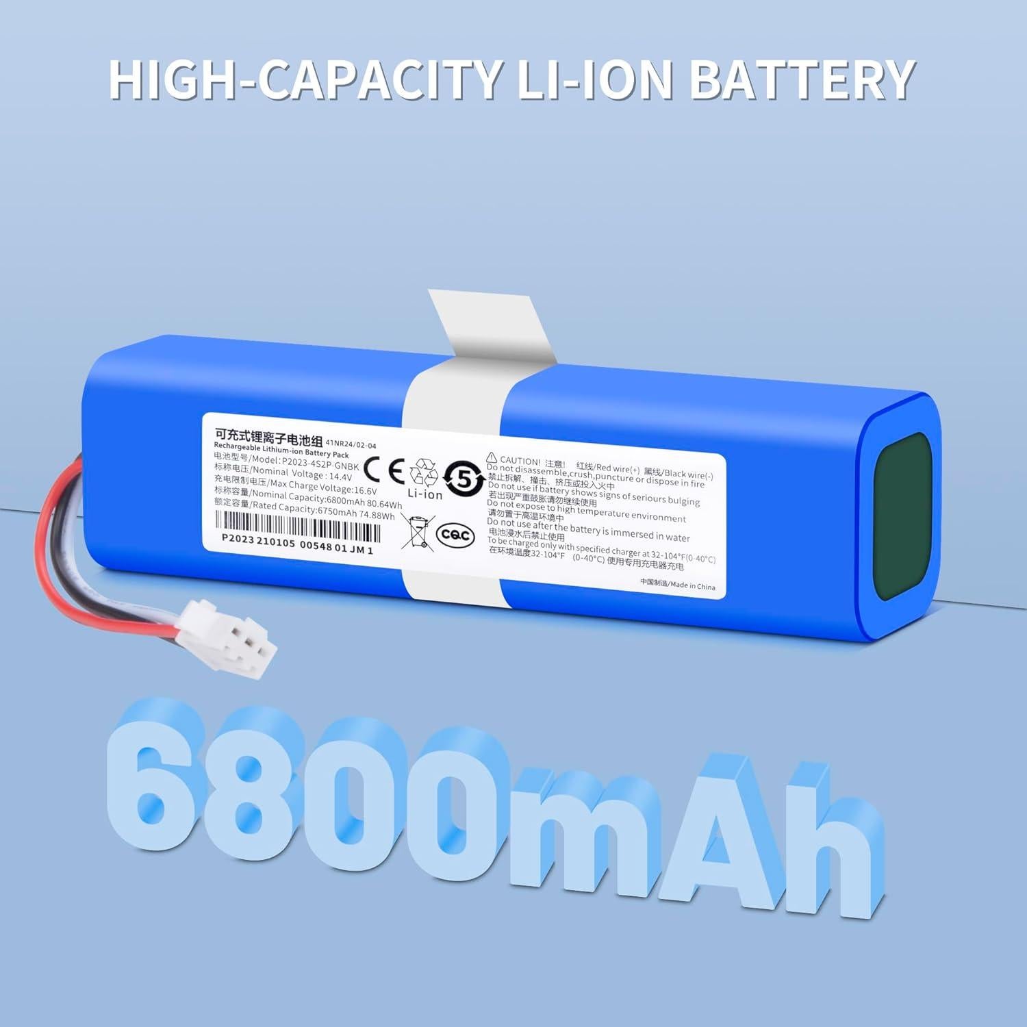Batería de Reemplazo Li-ion 6800mAh para Aspiradora AIRROBO T10+