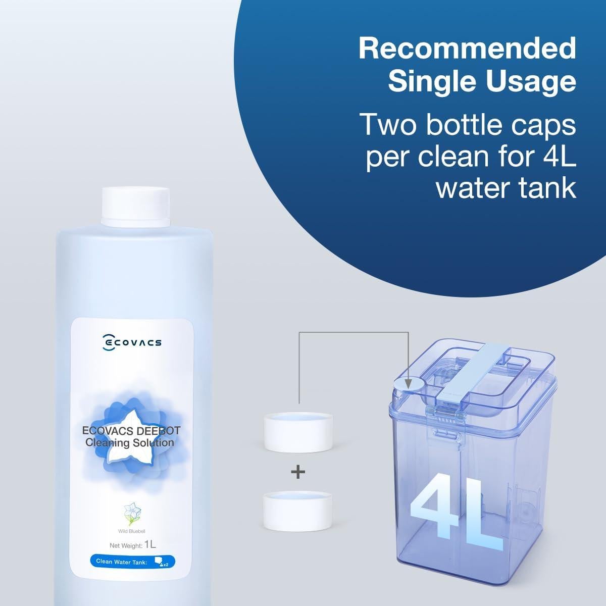 Limpiador Multi-Superficie ECOVACS 1L para DEEBOT T30S/X1