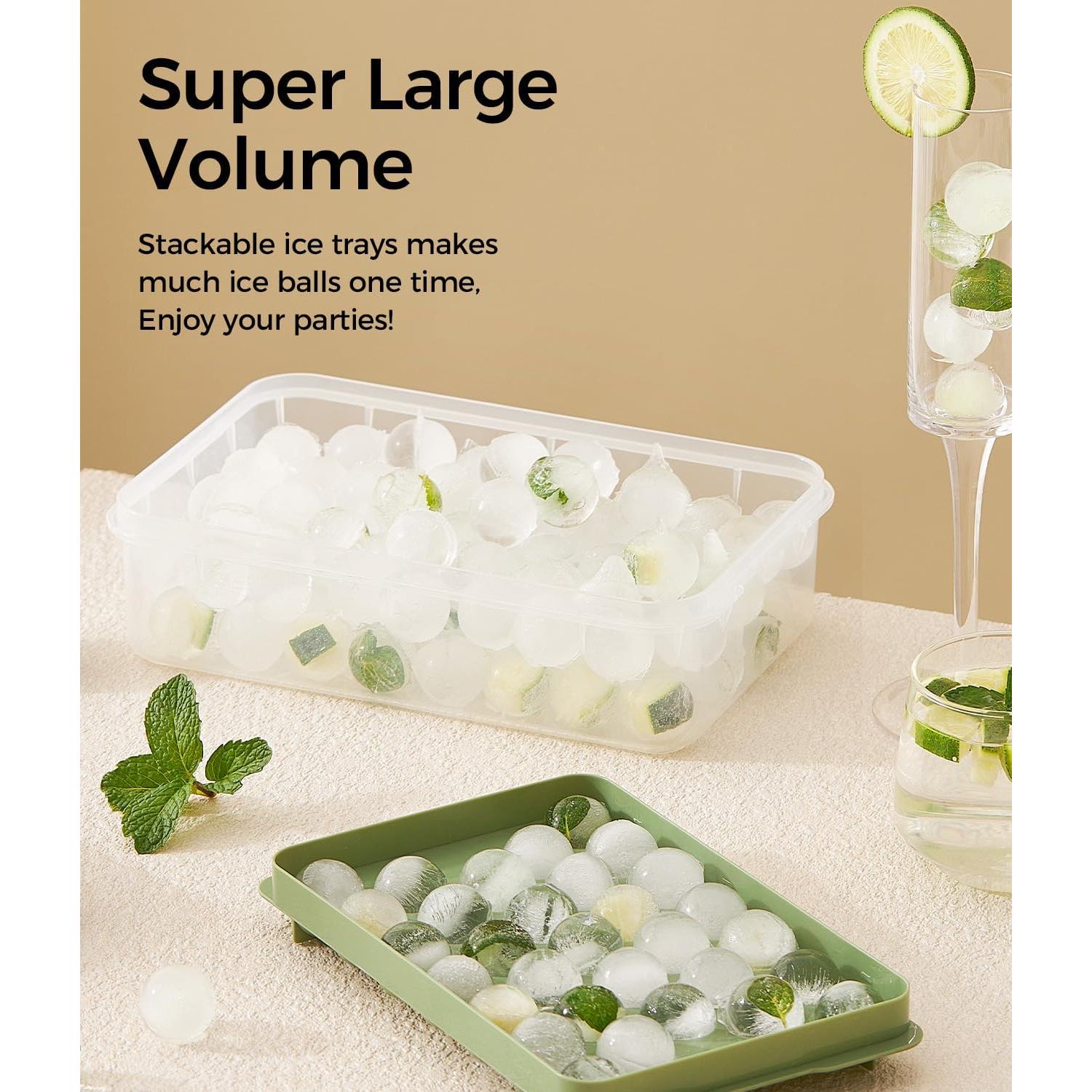 Bandeja de Hielo Avirho 62 Bolas Redondas Apilables