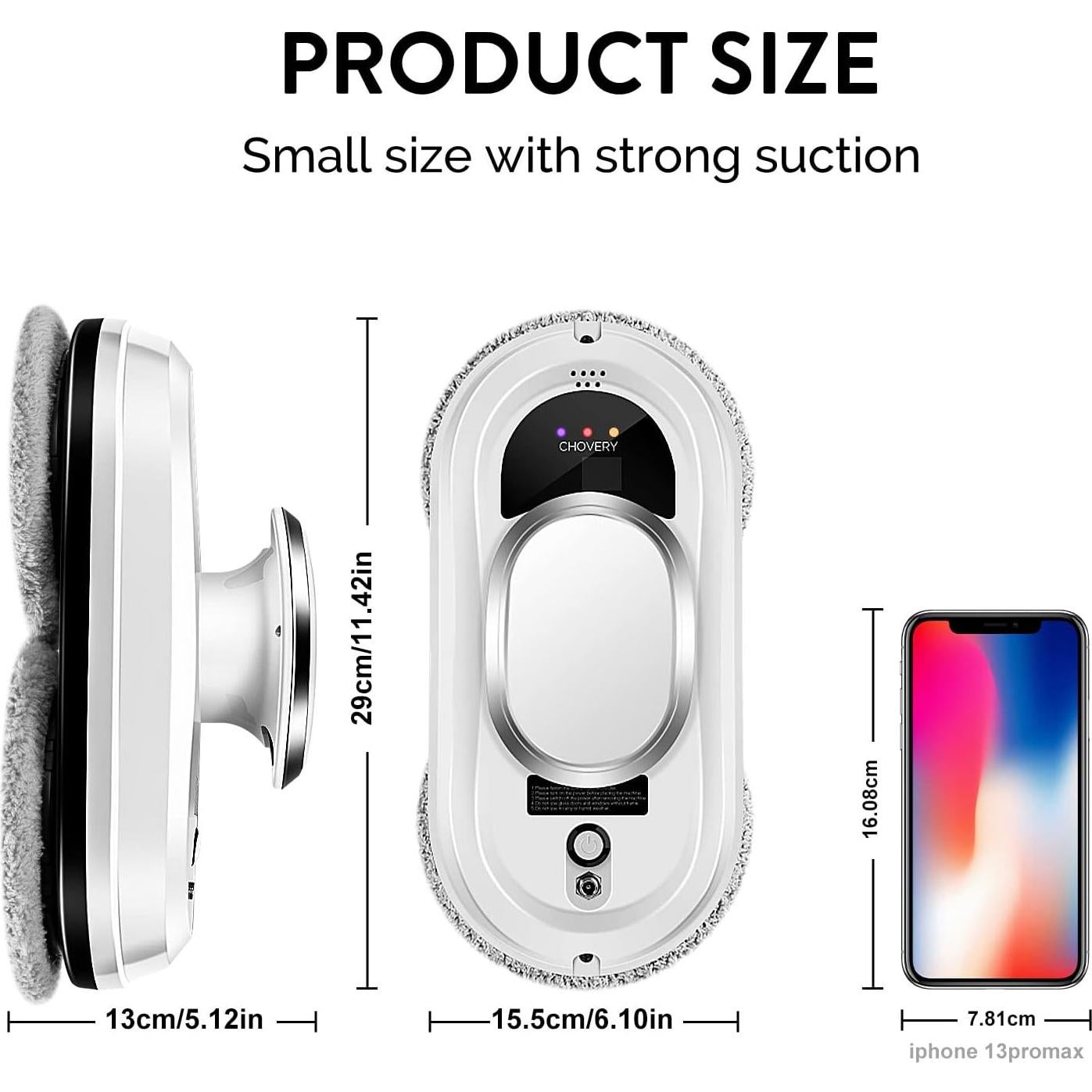 Robot Limpiador de Ventanas CHOVERY 5600Pa Control Remoto