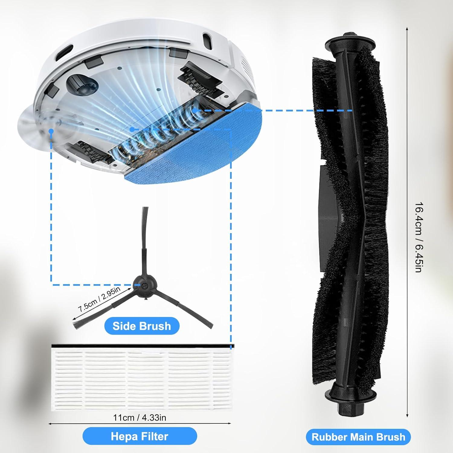 Kit de Accesorios para Aspiradoras Robot Fixbetter - Honiture Q6 Pro, Airrobo T10+, Laresar L6 Pro, Ultenic T10, Proscenic M8