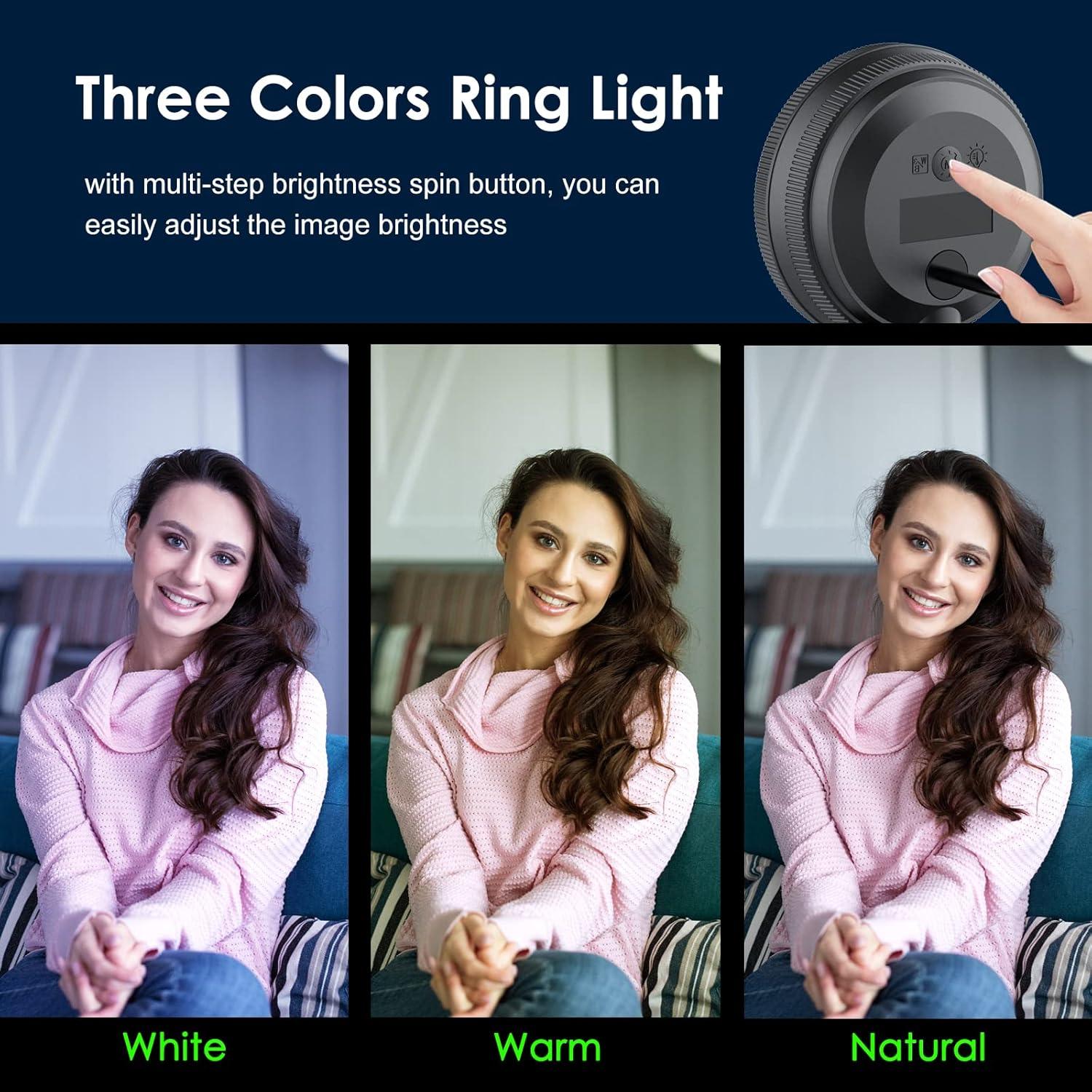 Cámara Web Angetube 863Plus 2K con Luz y Control Remoto