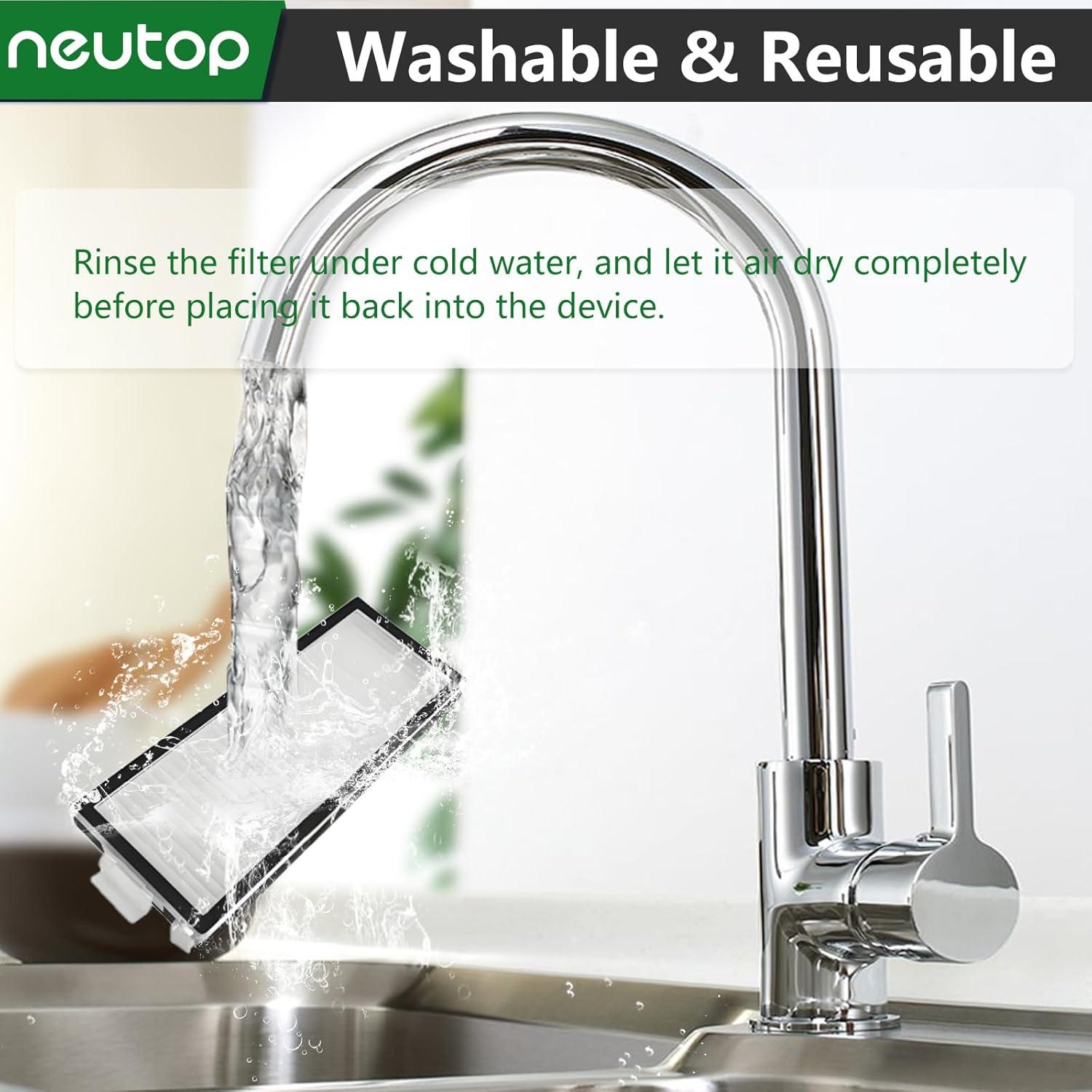 Filtros HEPA Neutop para Roborock Saros Z70 y Qrevo - 8 Unidades