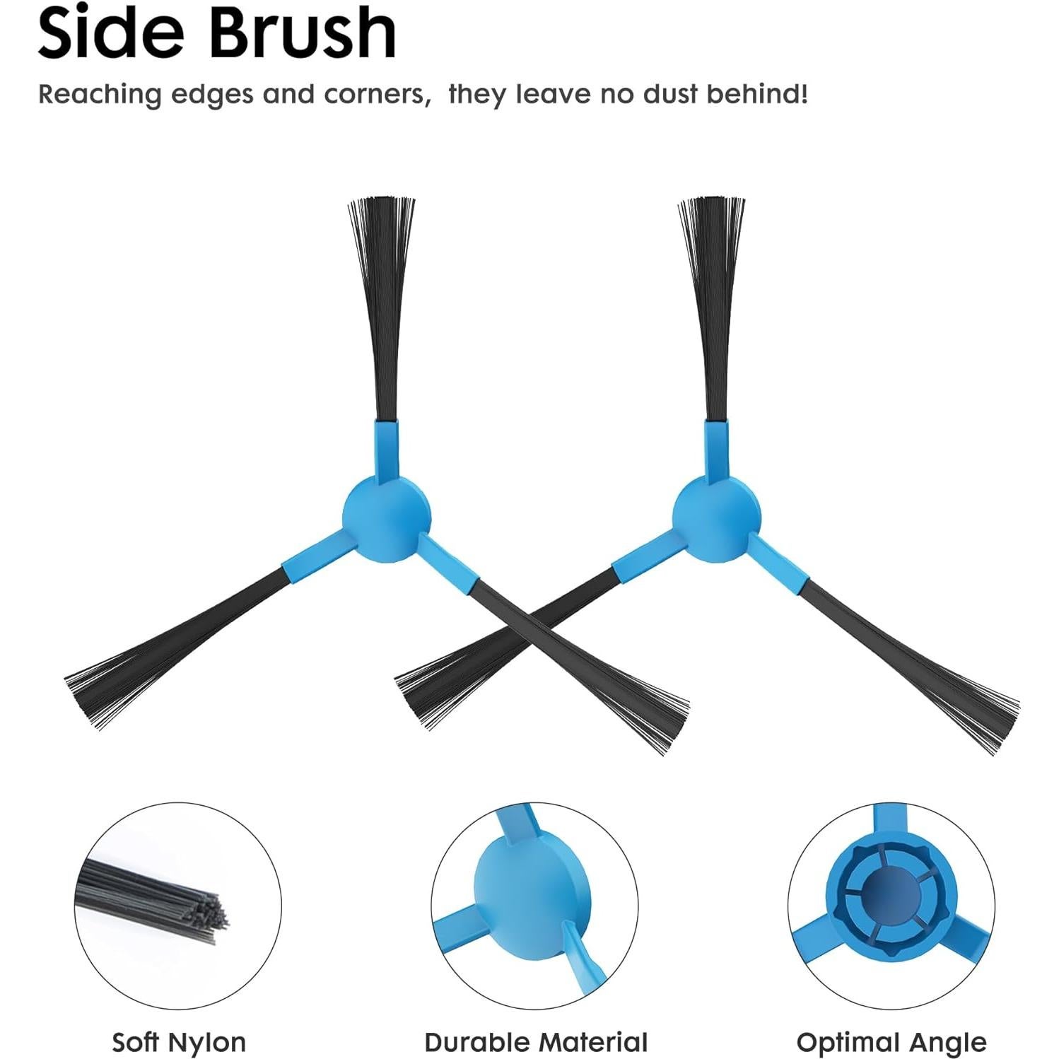 Kit de Reemplazo para Aspiradora Robot Extravis - 4 Cepillos, 2 Filtros HEPA, 2 Paños de Mopa