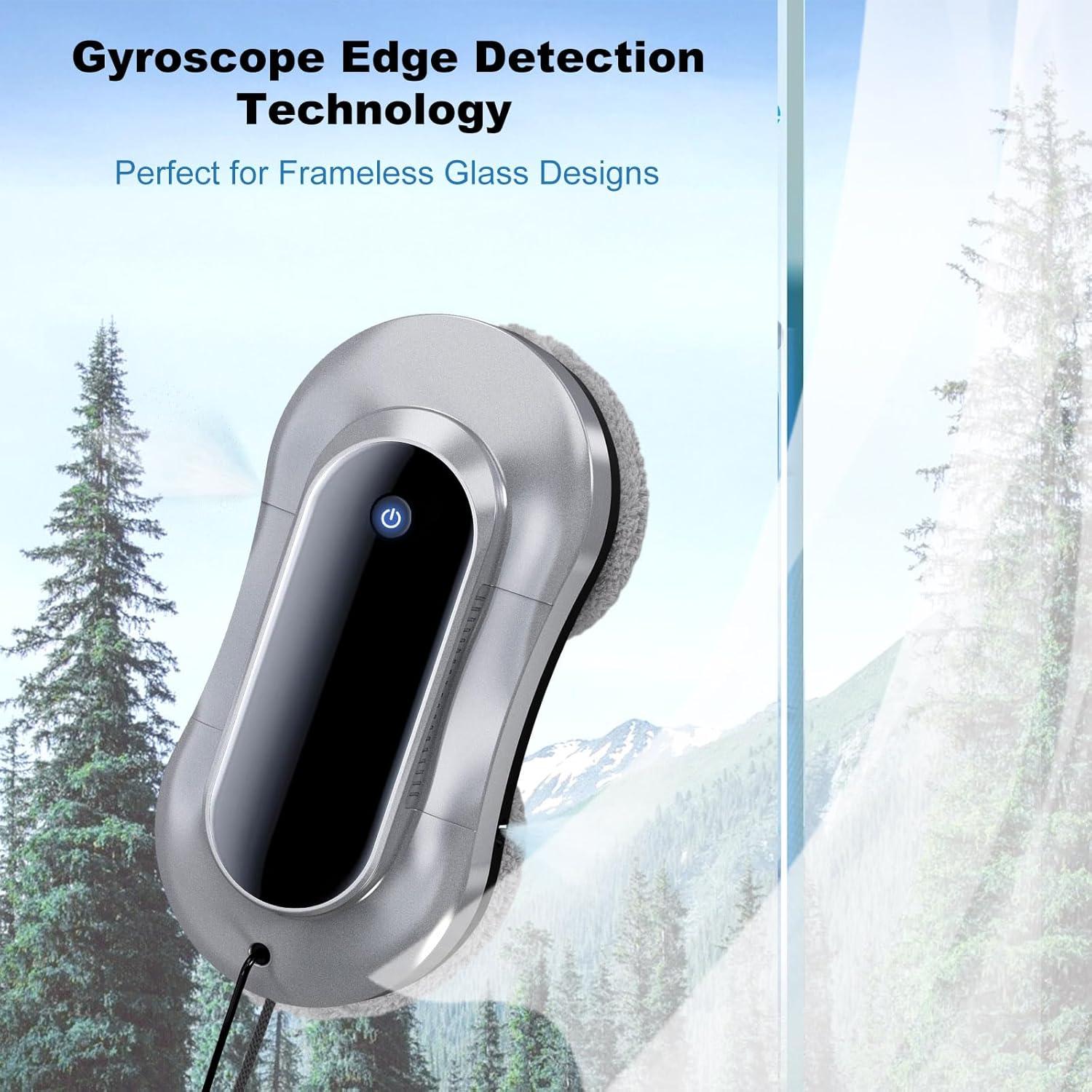 Smart Robot Window Cleaner, Auto Water Spray & AI Path Planning,Edge Detection & Remote Control, Window Cleaning Robot for Highrise Windows Glass Doors Inside & Outside