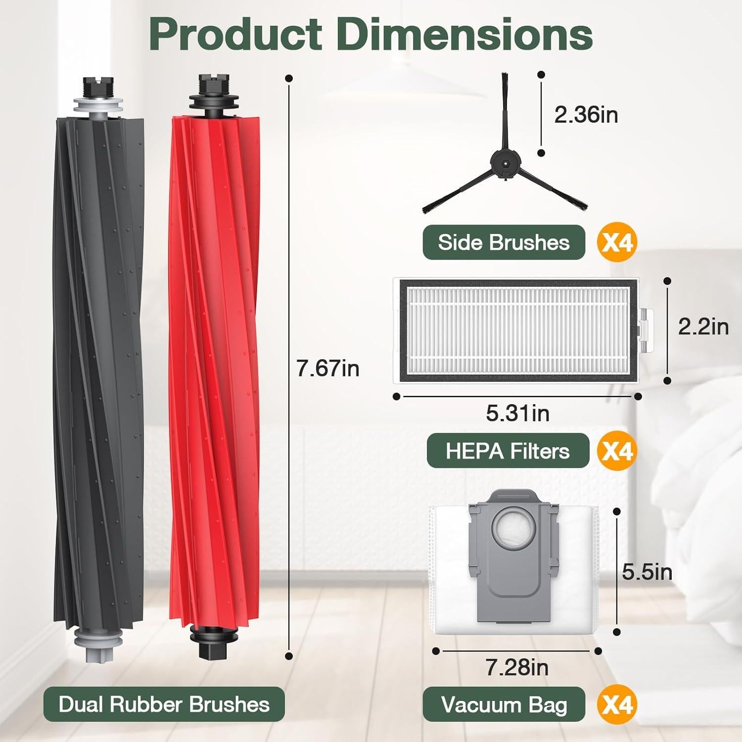 Kit de Accesorios Roborock Q5 Max+ - 14 Piezas Repuesto